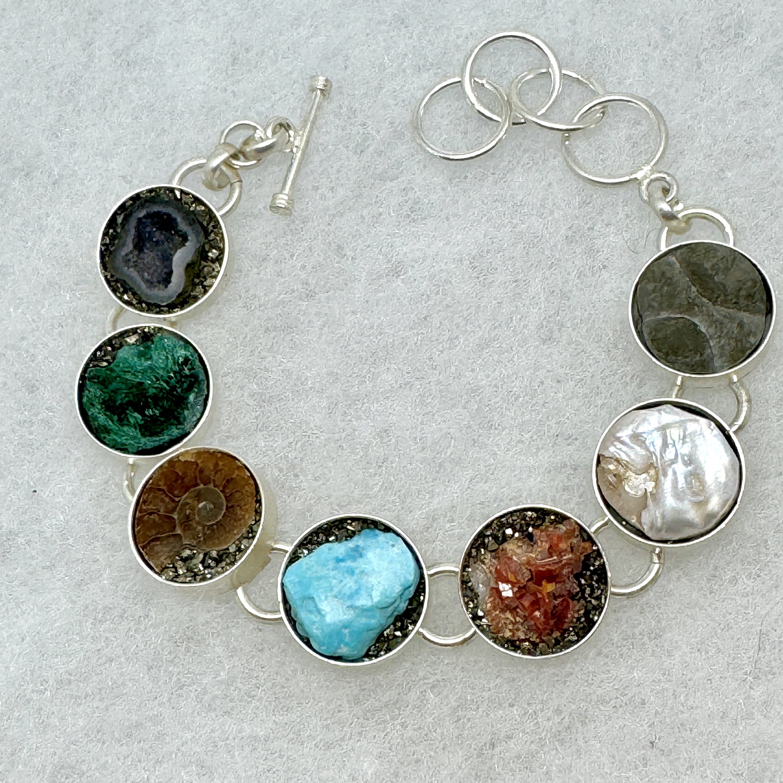 Varied Natural Stone 7 Circle Bracelet.jpeg