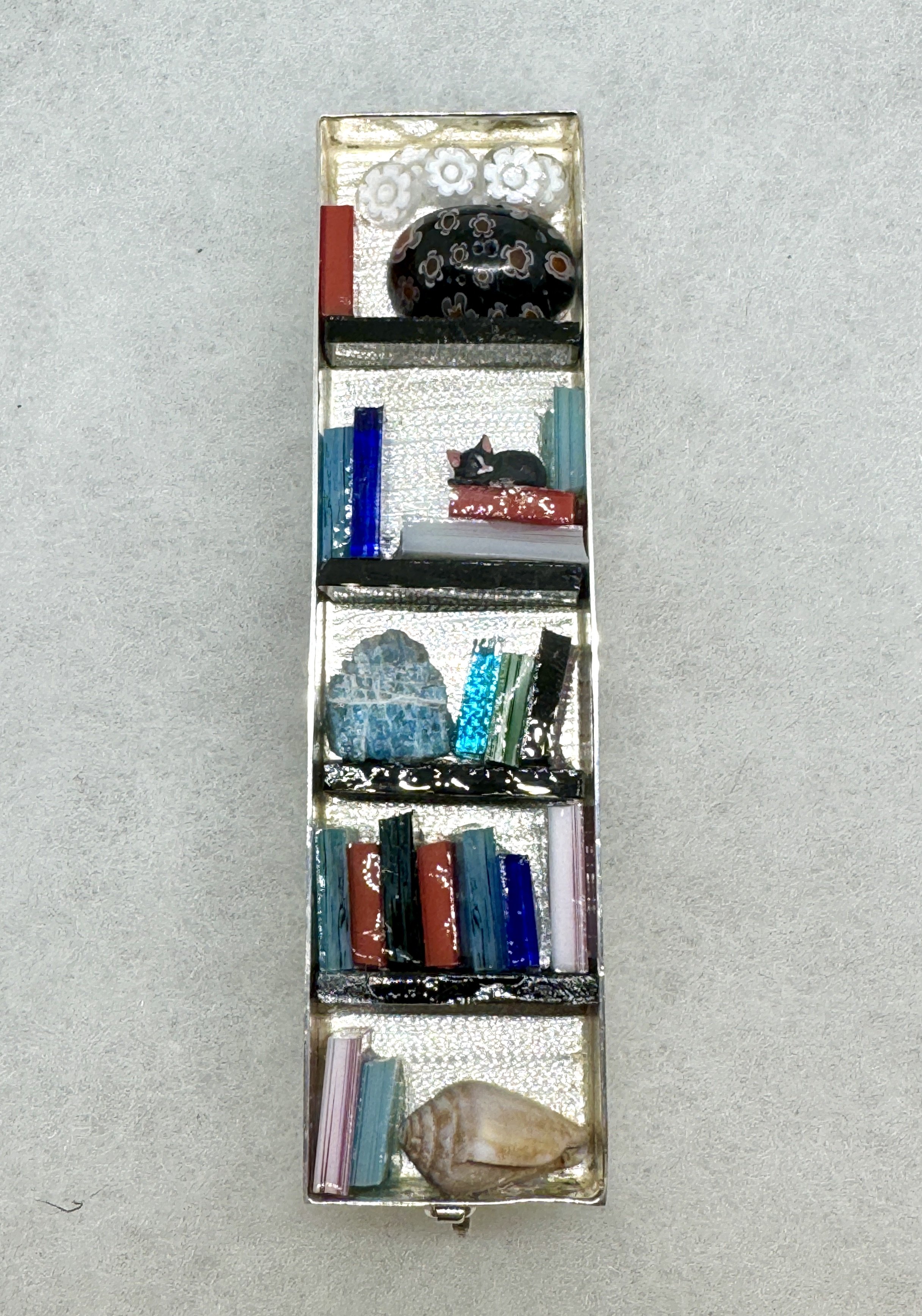 Bookcase Mezuzah with Black Kitten.jpeg
