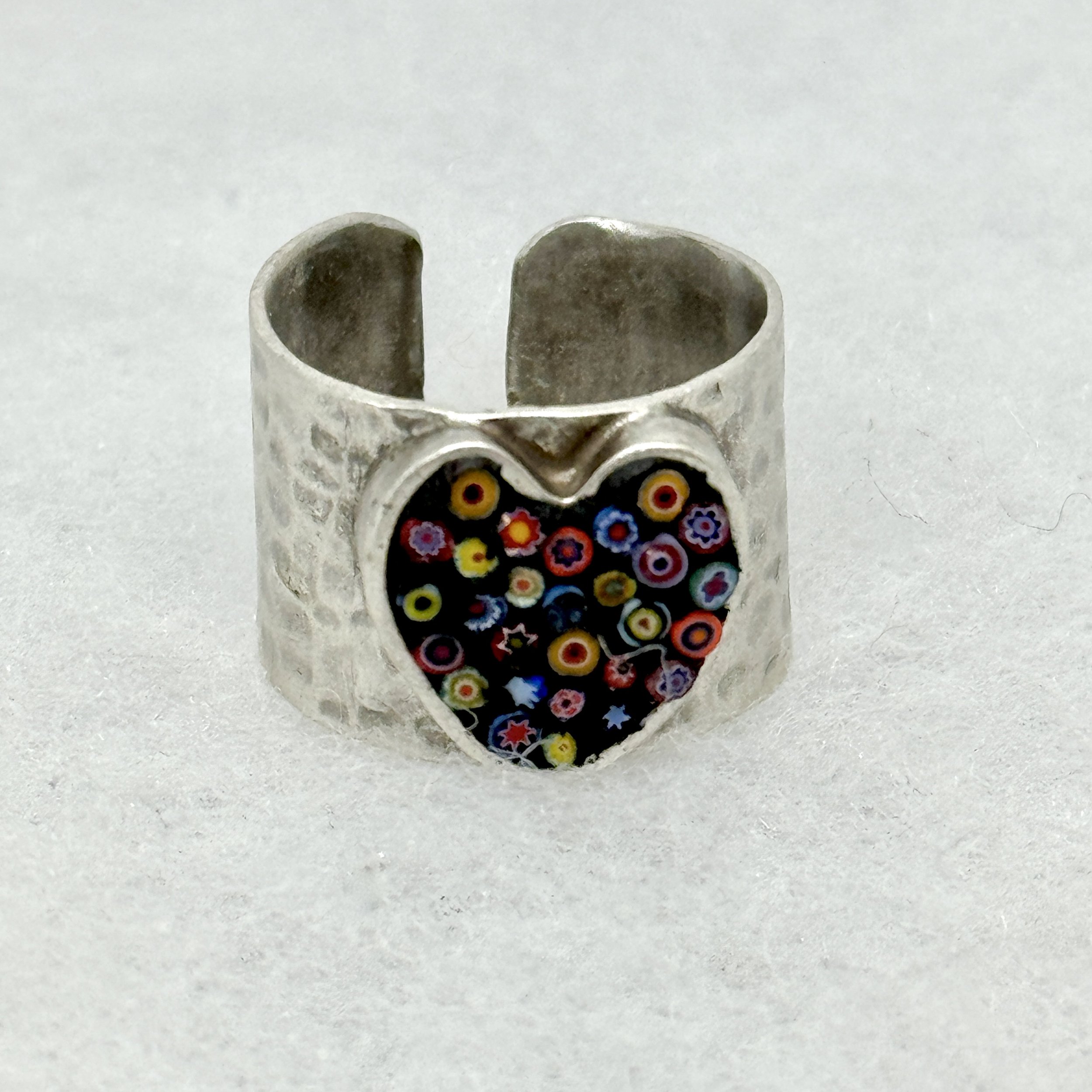 Millefiori Heart Wide Band Ring.jpeg