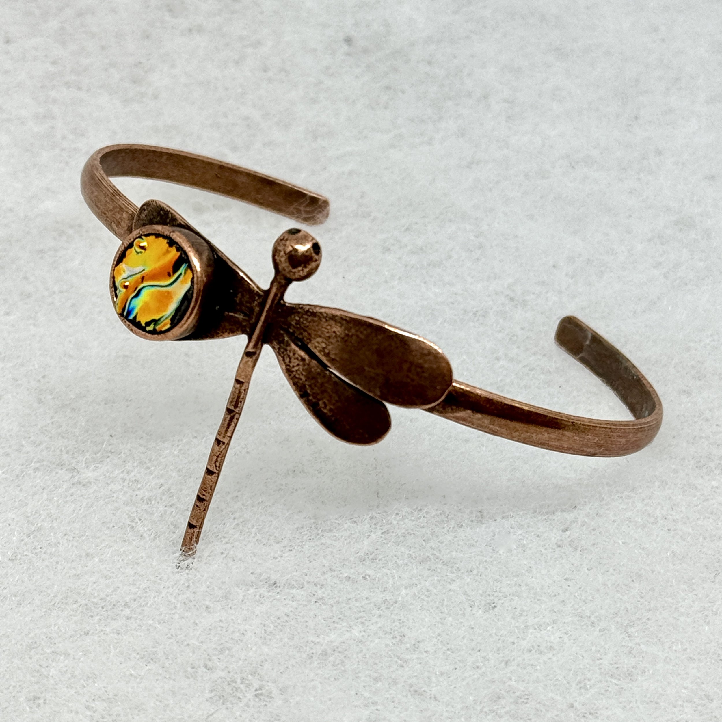 Dichro :Dragonfly Copper Bracelet.jpeg
