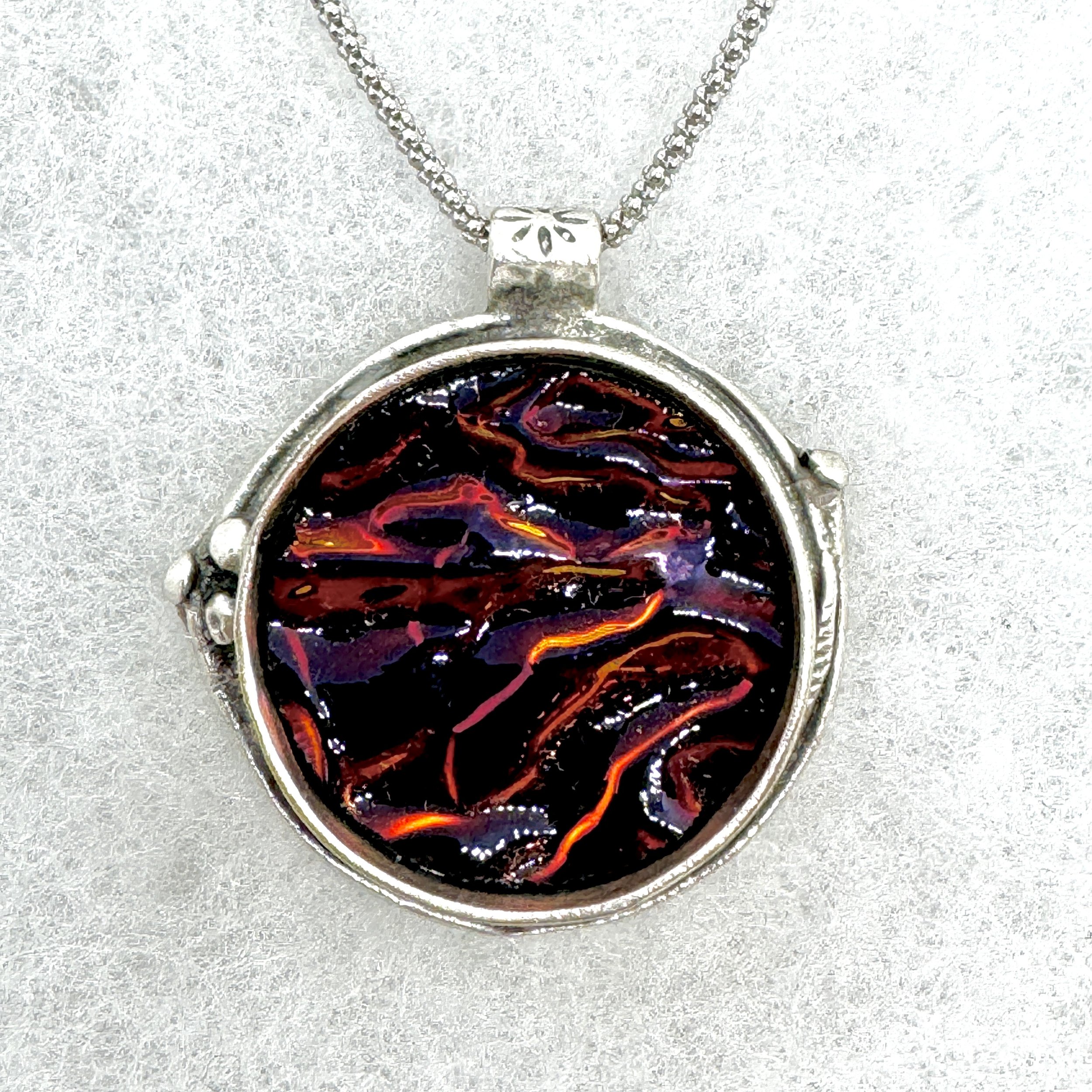 Red:Purple Dichroic Glass Circle Necklace.jpeg