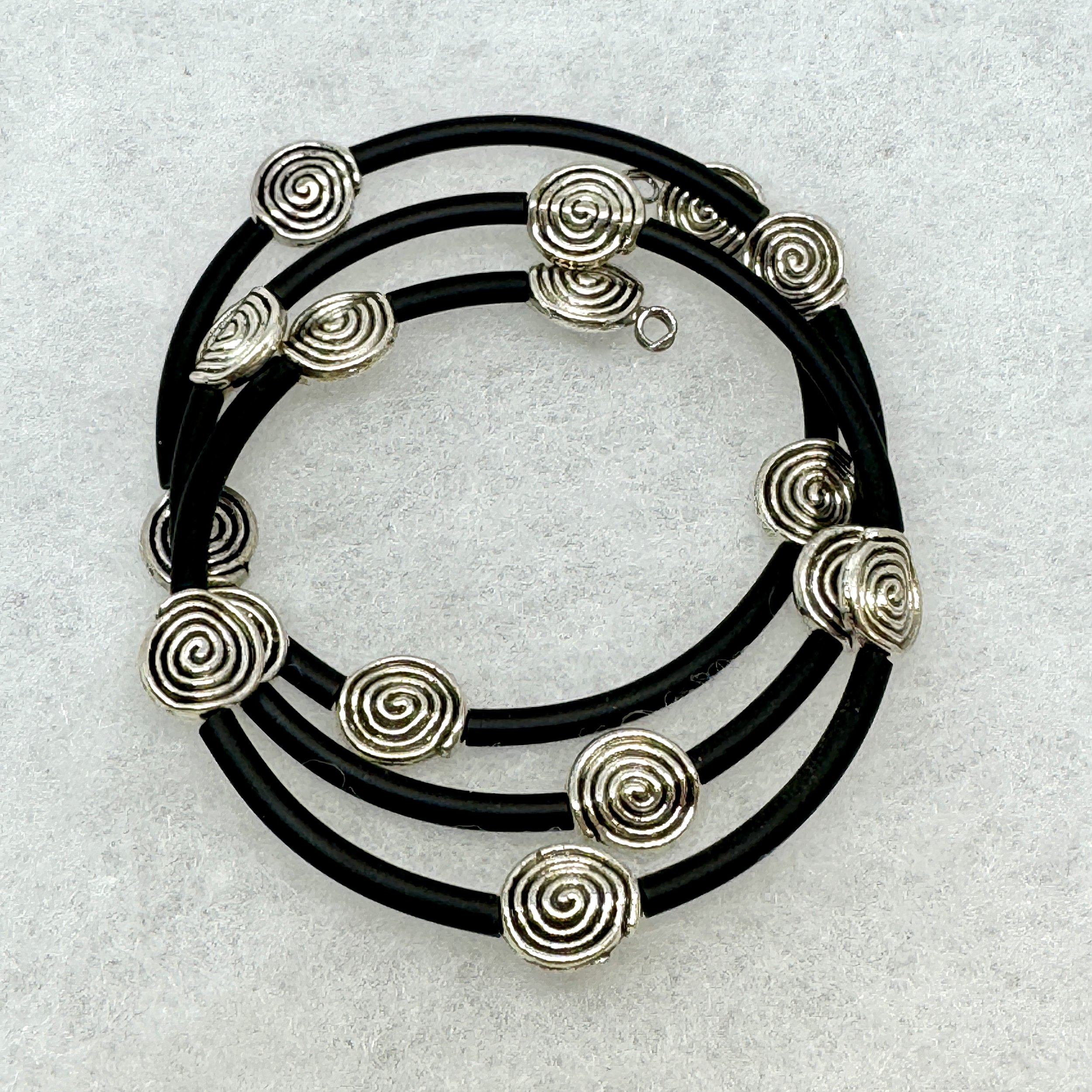 Spiral Bead Memory Wire Bracelet.jpeg