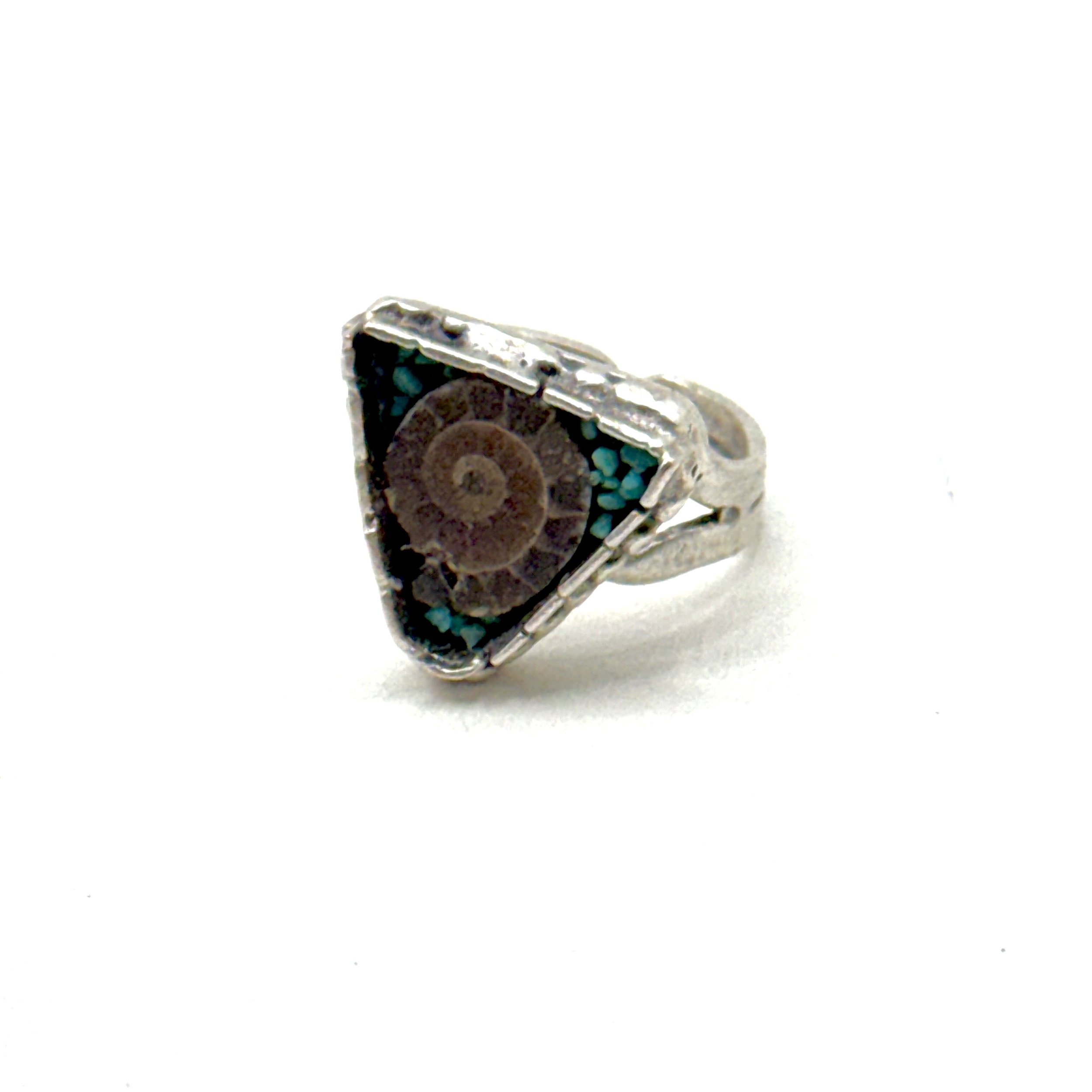 Ammonite:Turquoise Sm Triangle Ring.jpeg