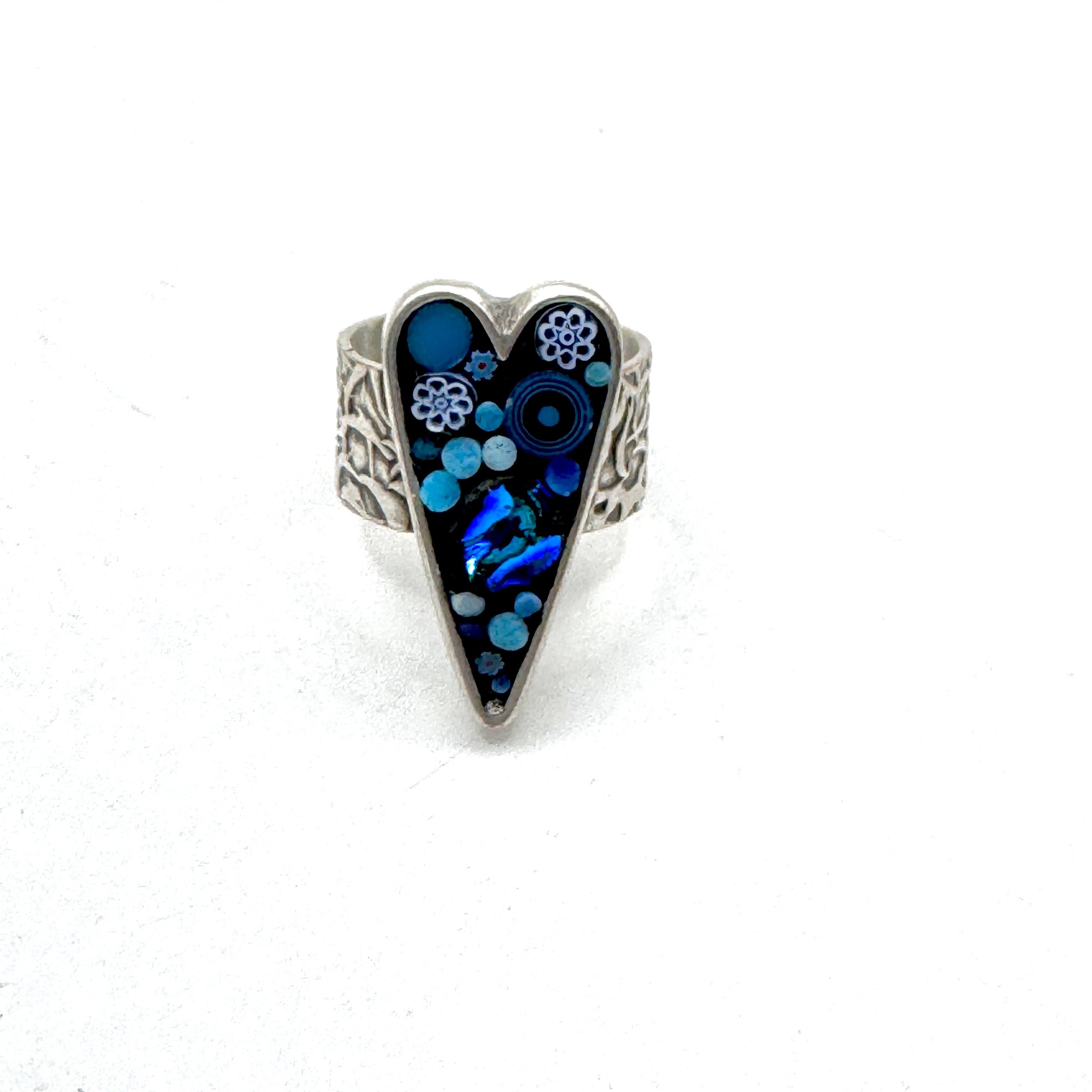 Blue Dot Long Heart Ring.jpeg
