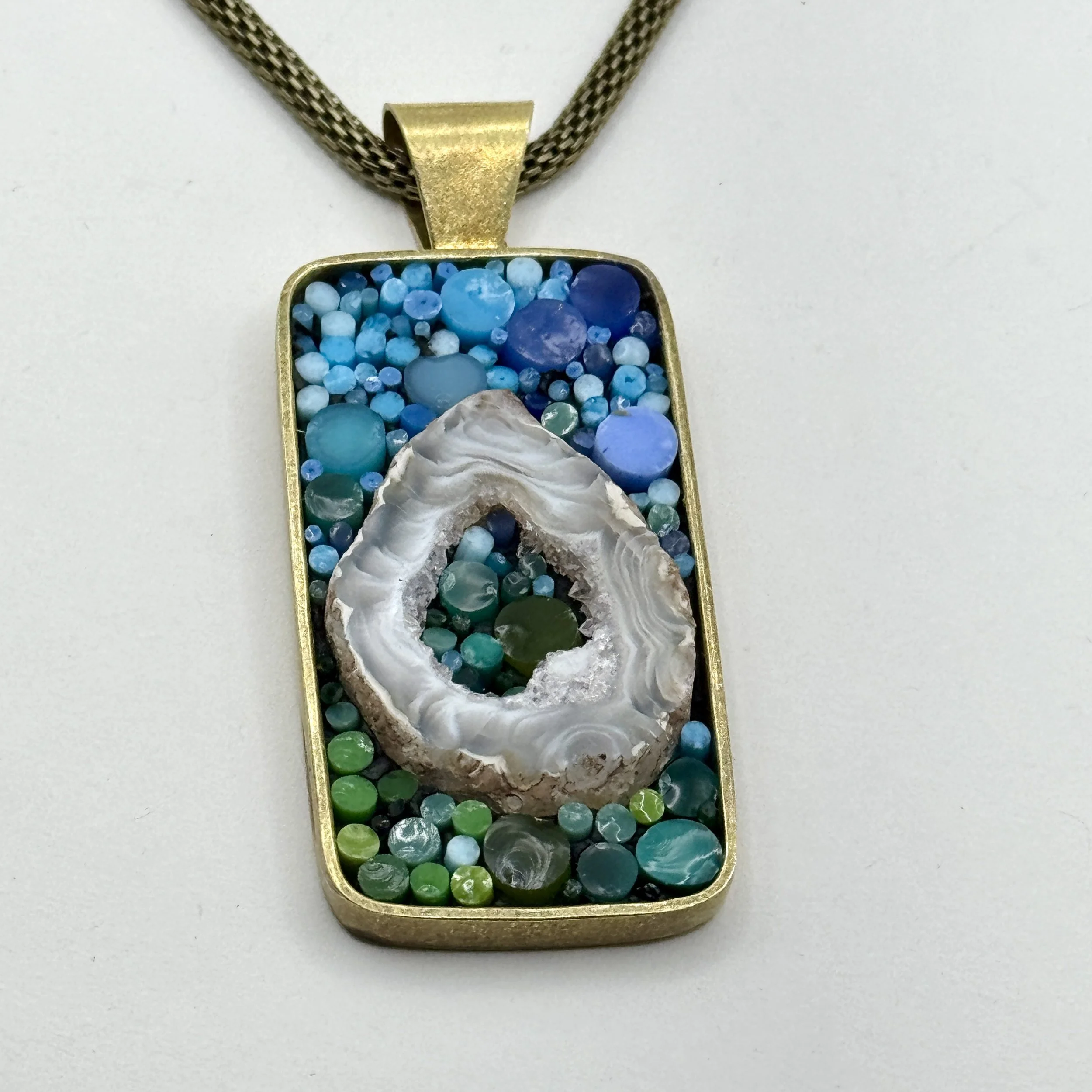 Geode Slice Blue:Green Happy Dots Rectangle.jpeg