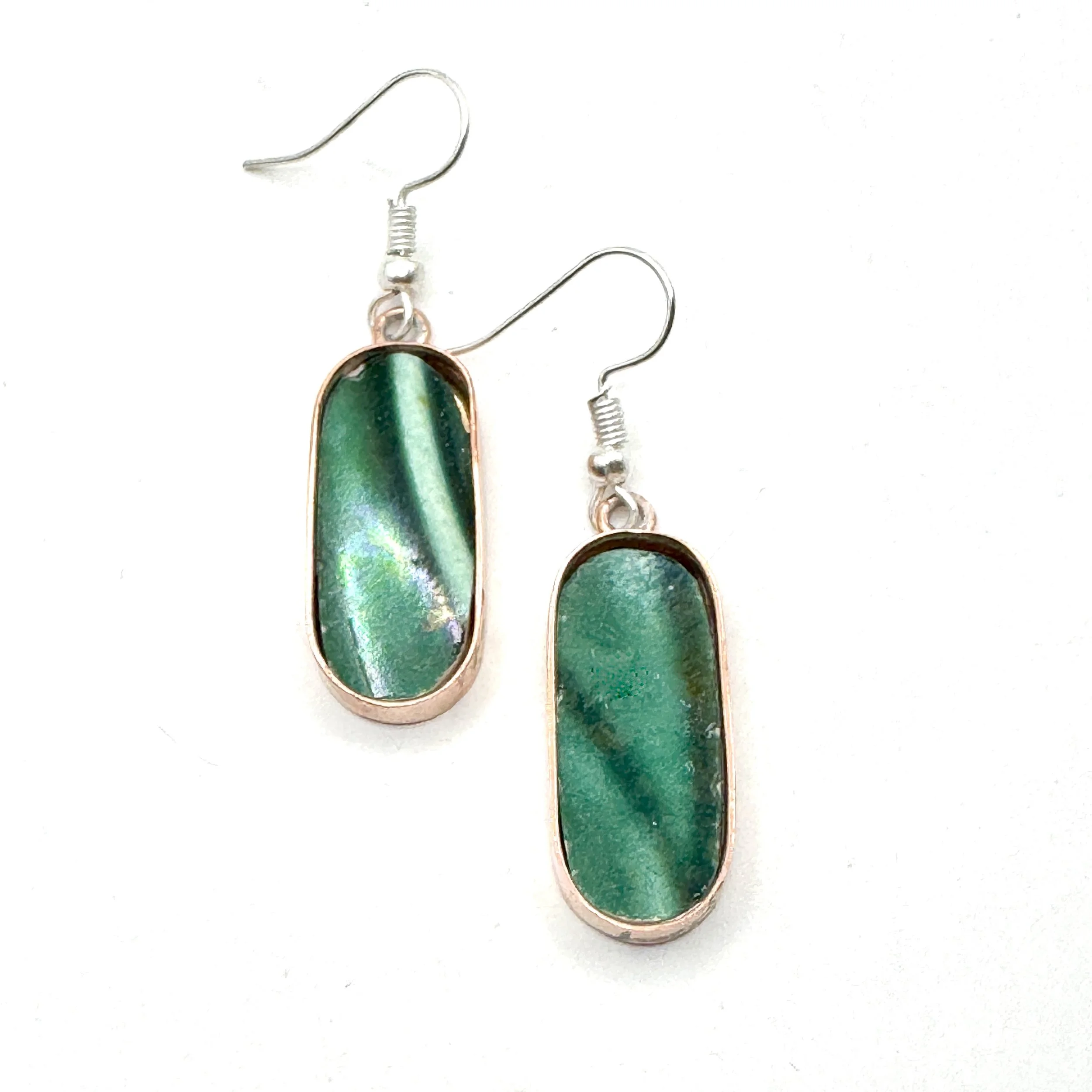 Oblong Green Picassiette Copper Earrings.jpeg