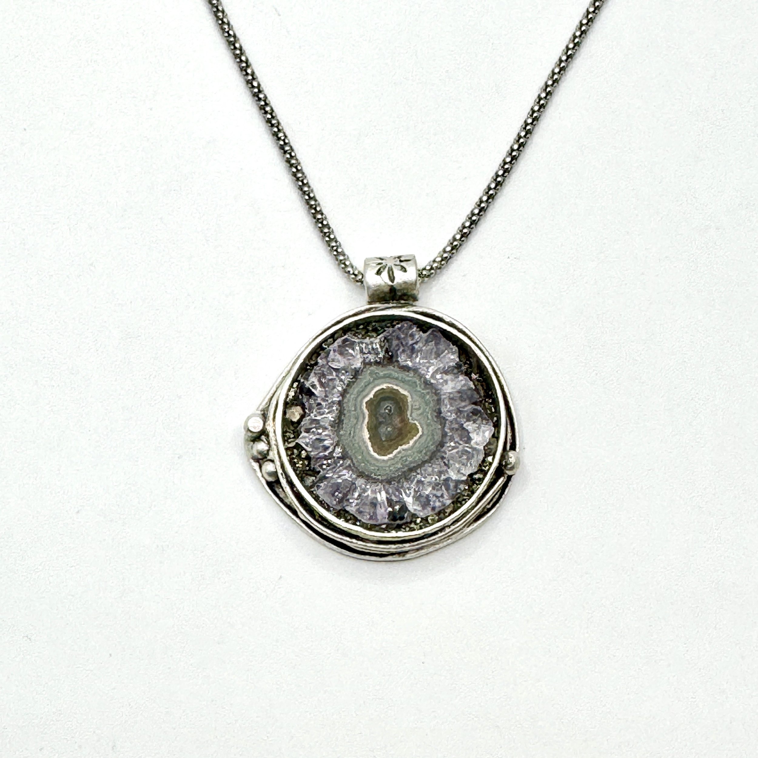 Stalactite Slice 1%22 Circle Necklace.jpeg