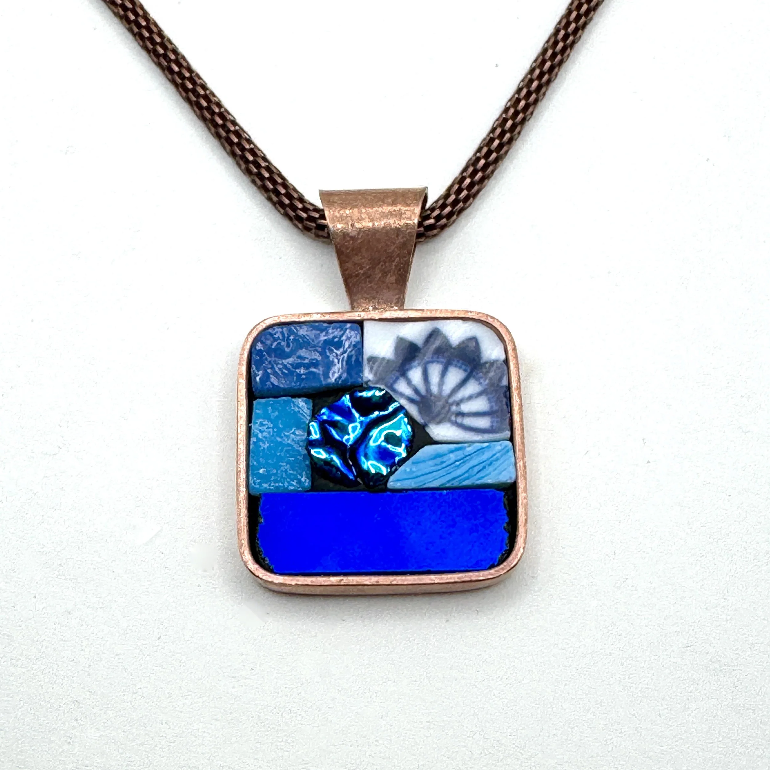Blue Square Rustic Copper Pendant.jpeg