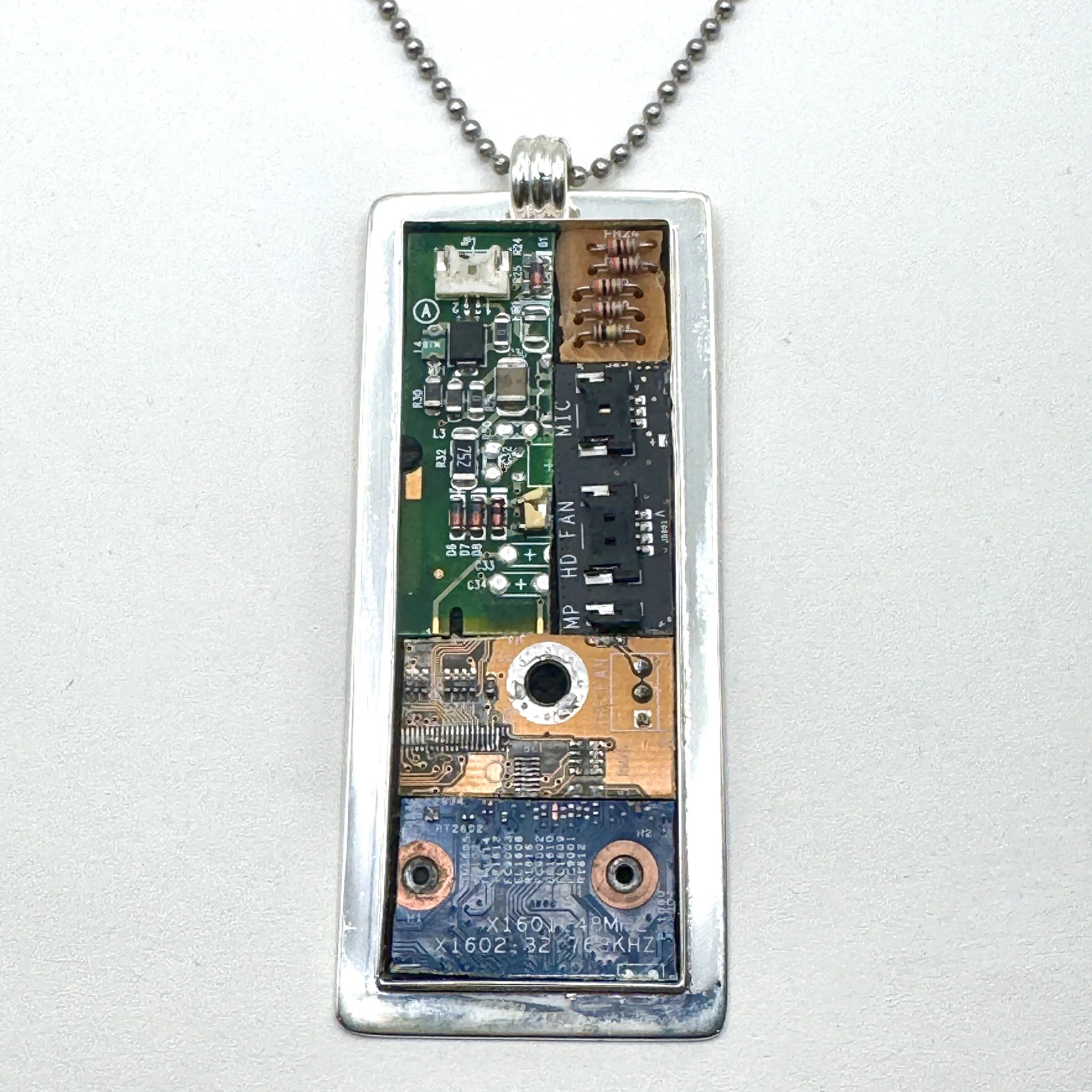 Lg Rectangle Motherboard Necklace