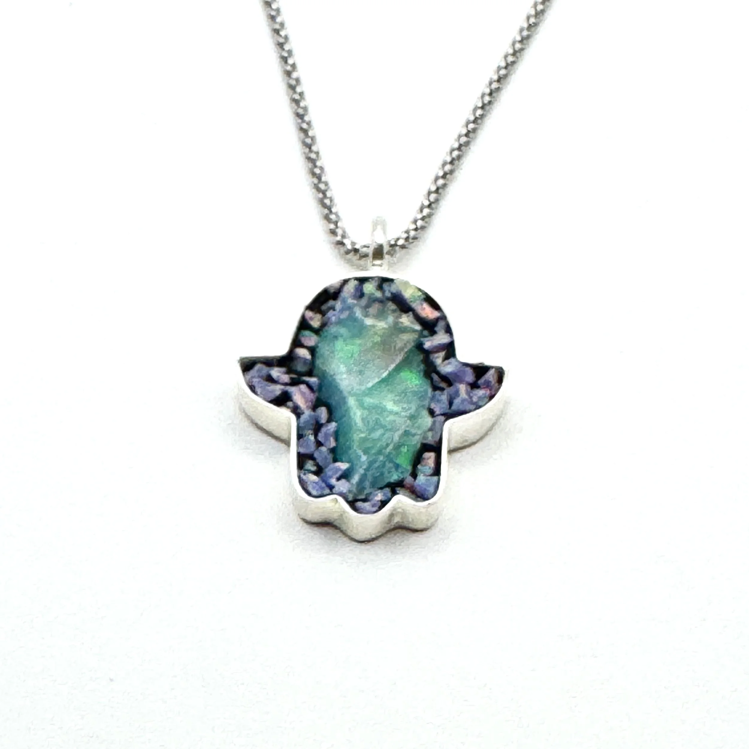 Opal Small Hamsa Necklace.jpeg