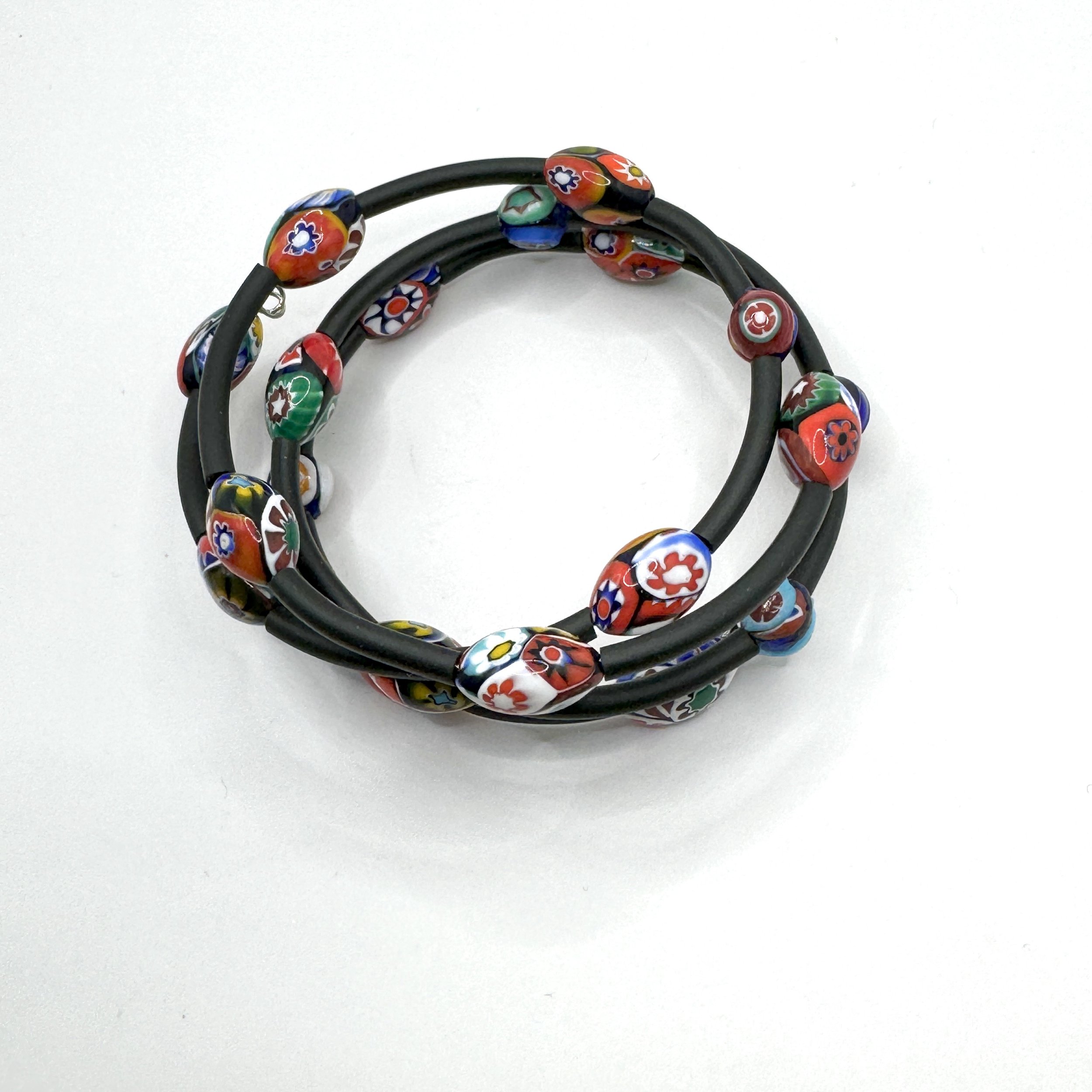 Multi Floral Memory Wire Bracelet.jpeg