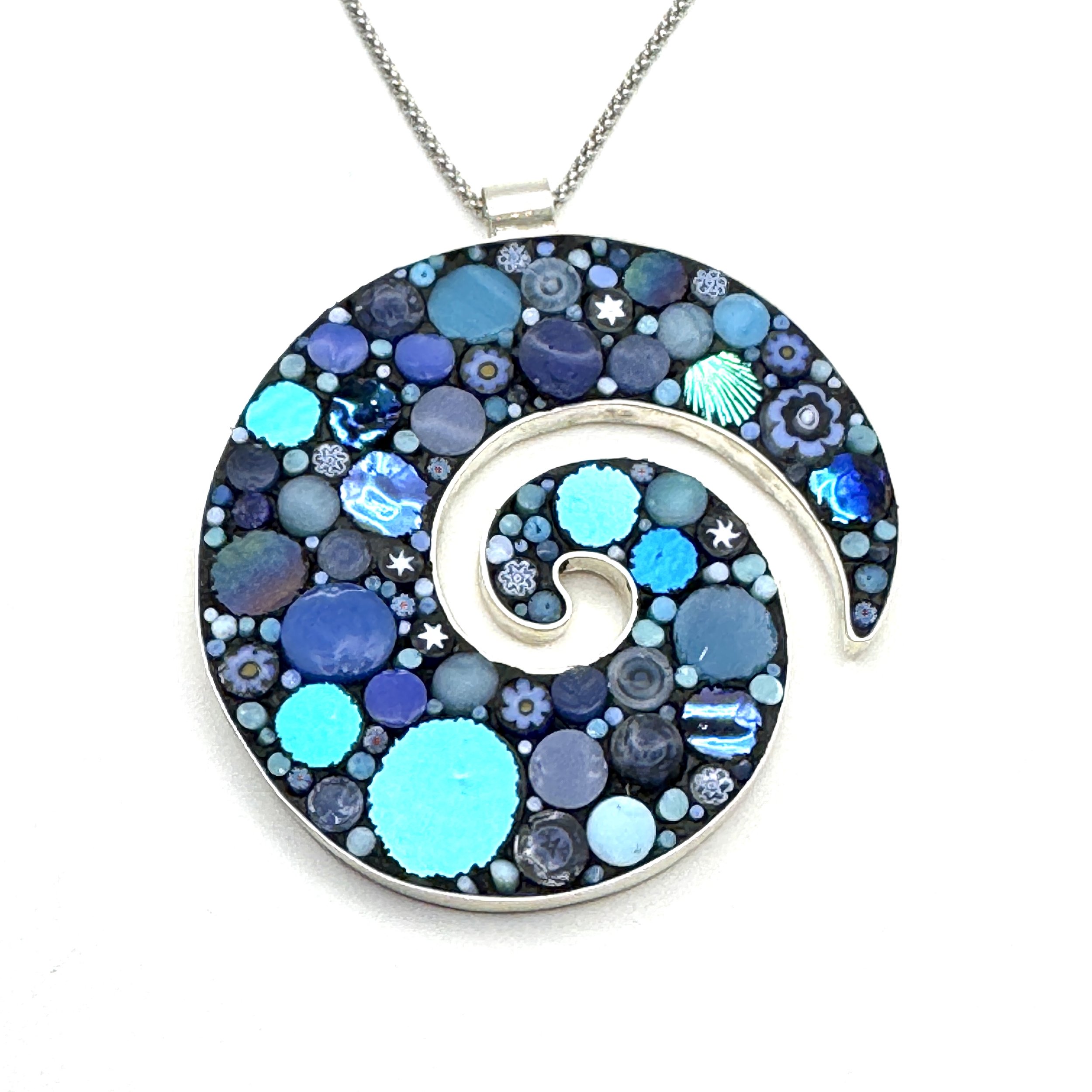 Lg Blue Koru Necklace.JPG
