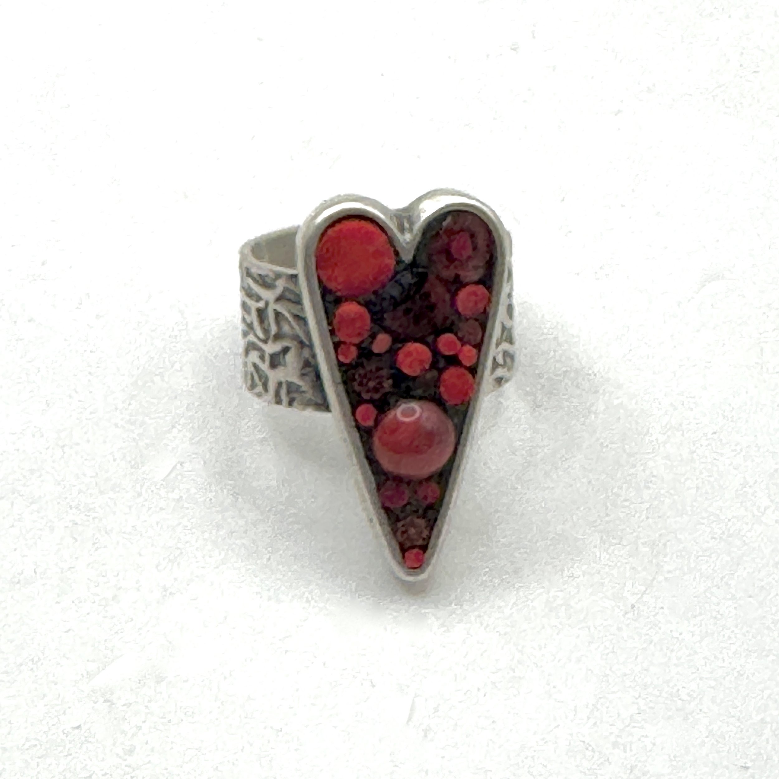 Elongated Heart Red Happy Dot Ring.jpeg
