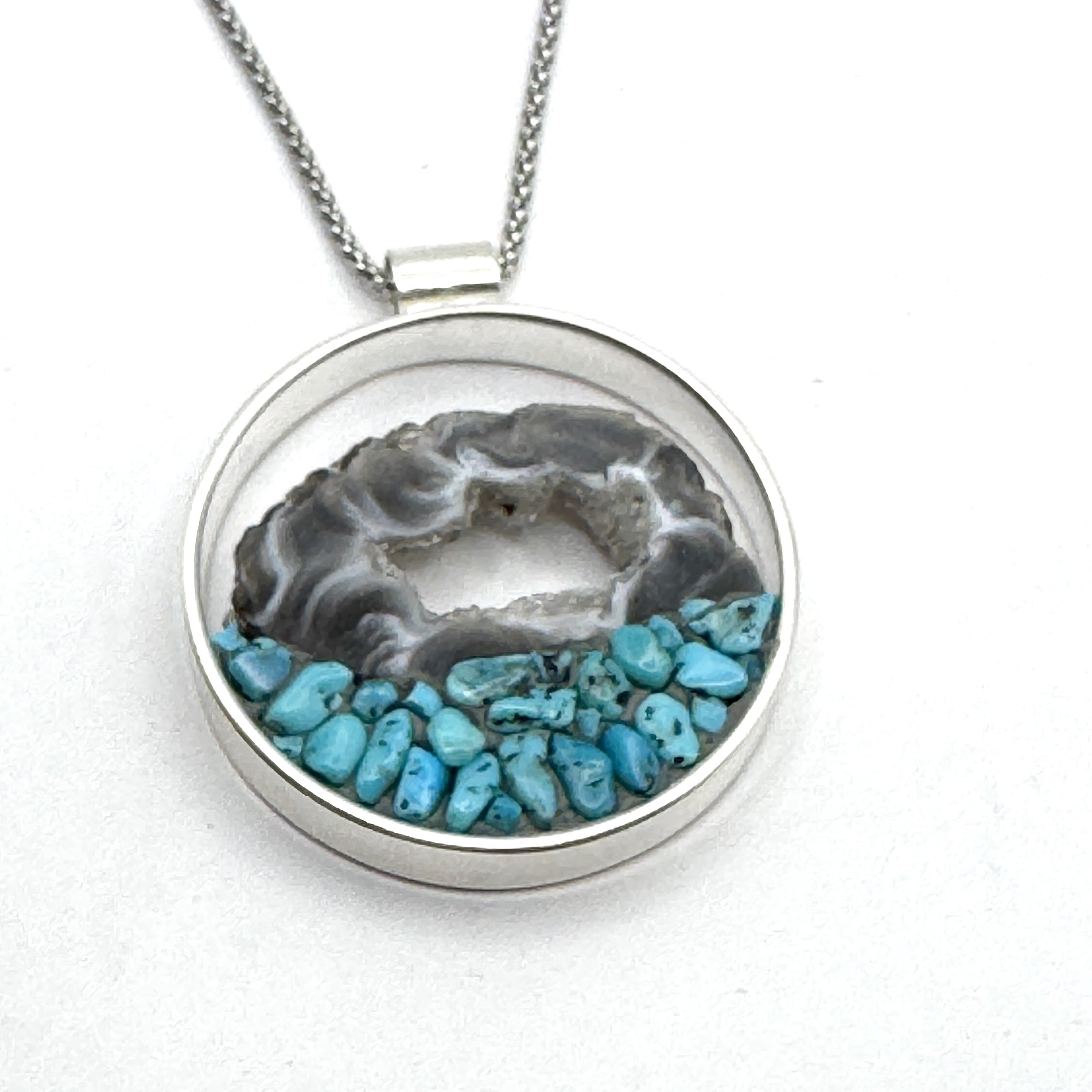 Geode Slice:Turquoise Open Circle Necklace.jpeg