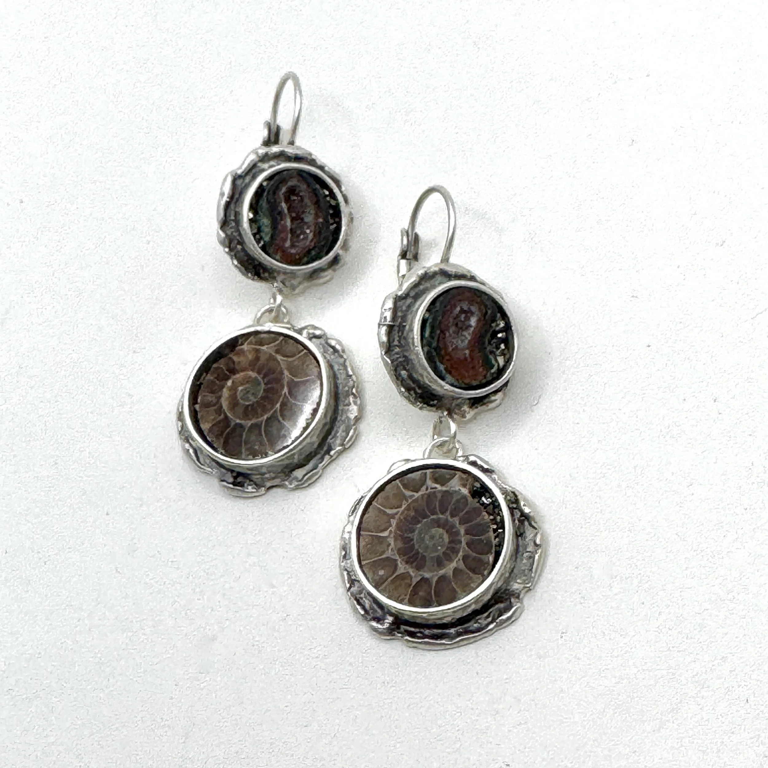 Geode:Ammonite Dangle earrings.jpeg