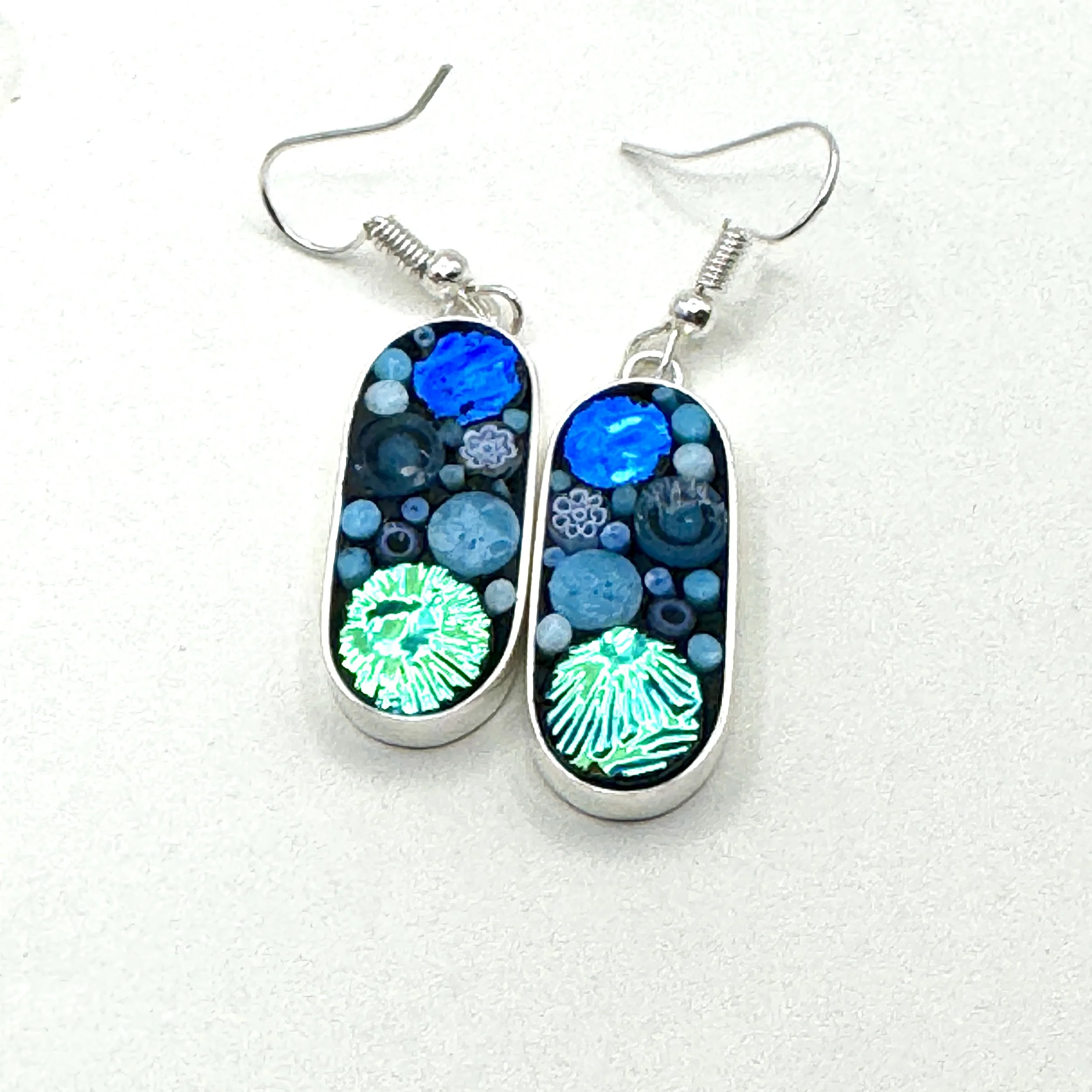 Blue Happy Dot Short Oblong Earrings.jpeg
