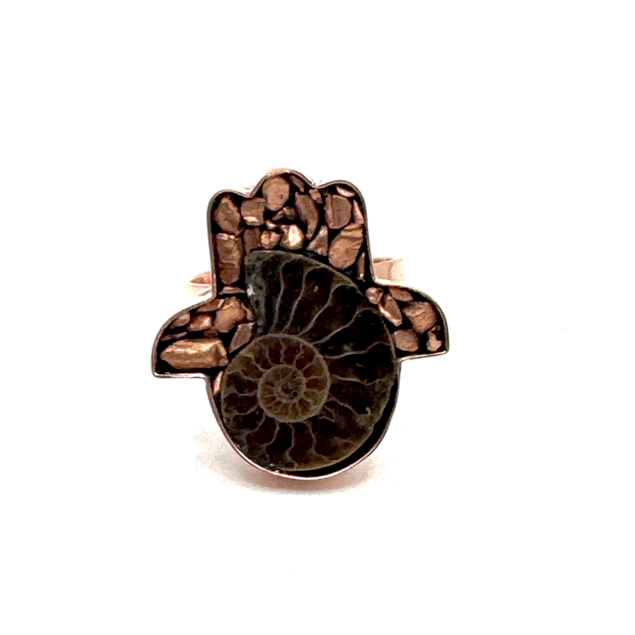 Ammonite Copper Hamsa Ring.jpeg