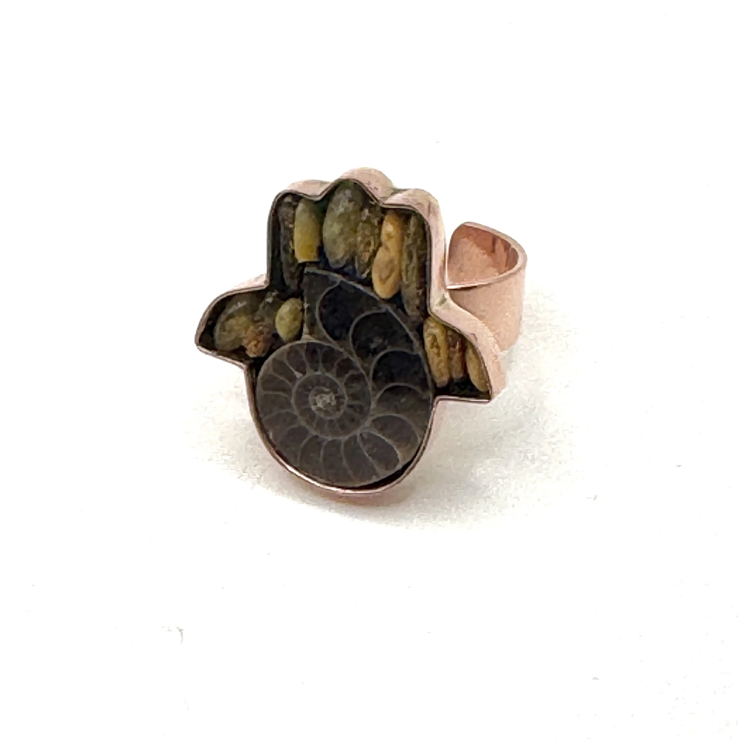 Ammonite:Amber Hamsa Ring.jpeg