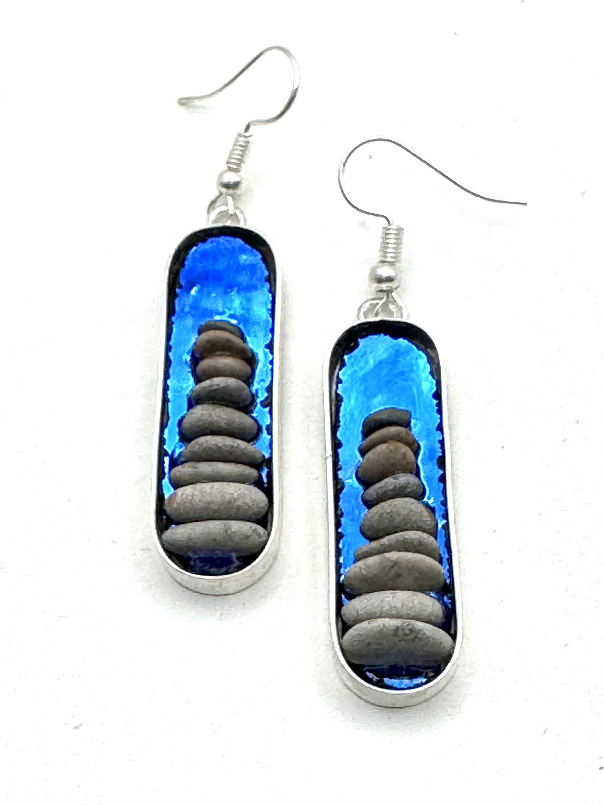Cairn on Blue Oblongs Earrings.JPG
