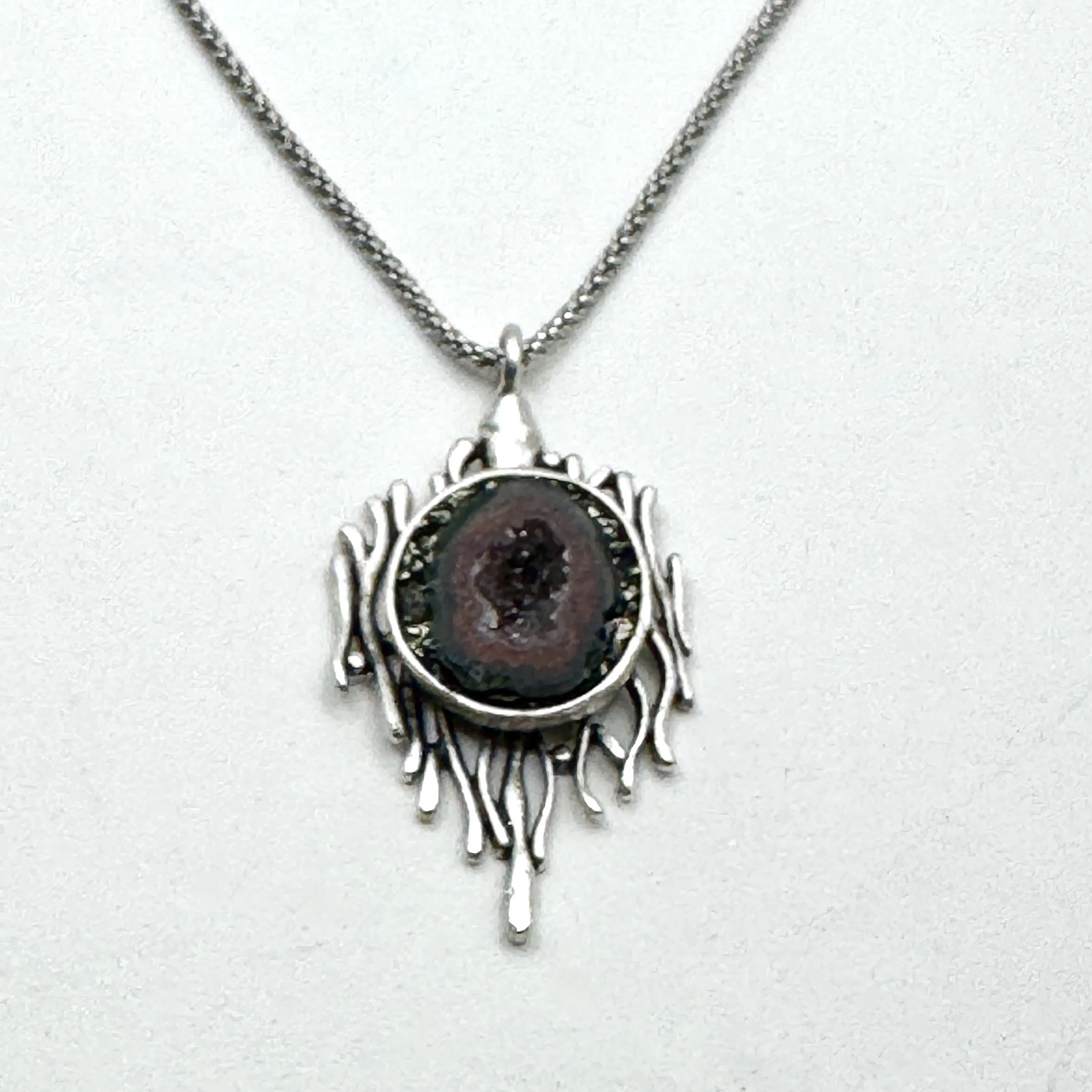Silver Branchy Geode Necklace.JPG
