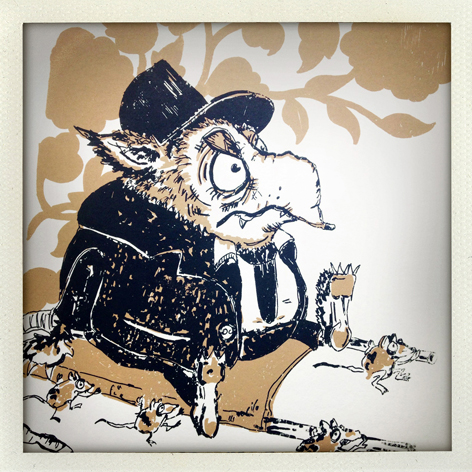 Political folio: detail of Susie Boeselt's print