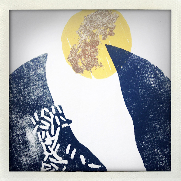Message in a Bottle folio: detail of Amanda Seacombe's print
