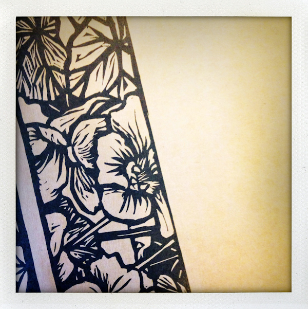 Message in a Bottle folio: detail of Lucy Timbrell's print packaging
