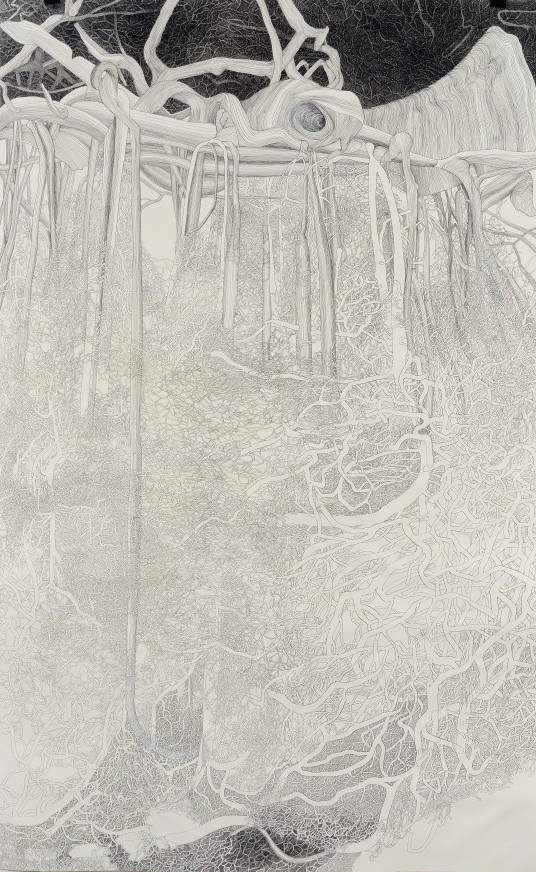 Petra Dolezalova Troyn, 'Mind' (detail), ink drawing (unique state) (Copy)