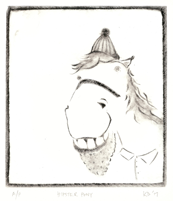 Kaveeta Deut 17 Hipster Pony, acrylic drypoint LR.jpg