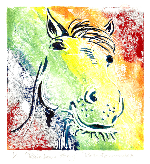 Ruth Fernandez 17 Rainbow Pony, trace monotype LR.jpg