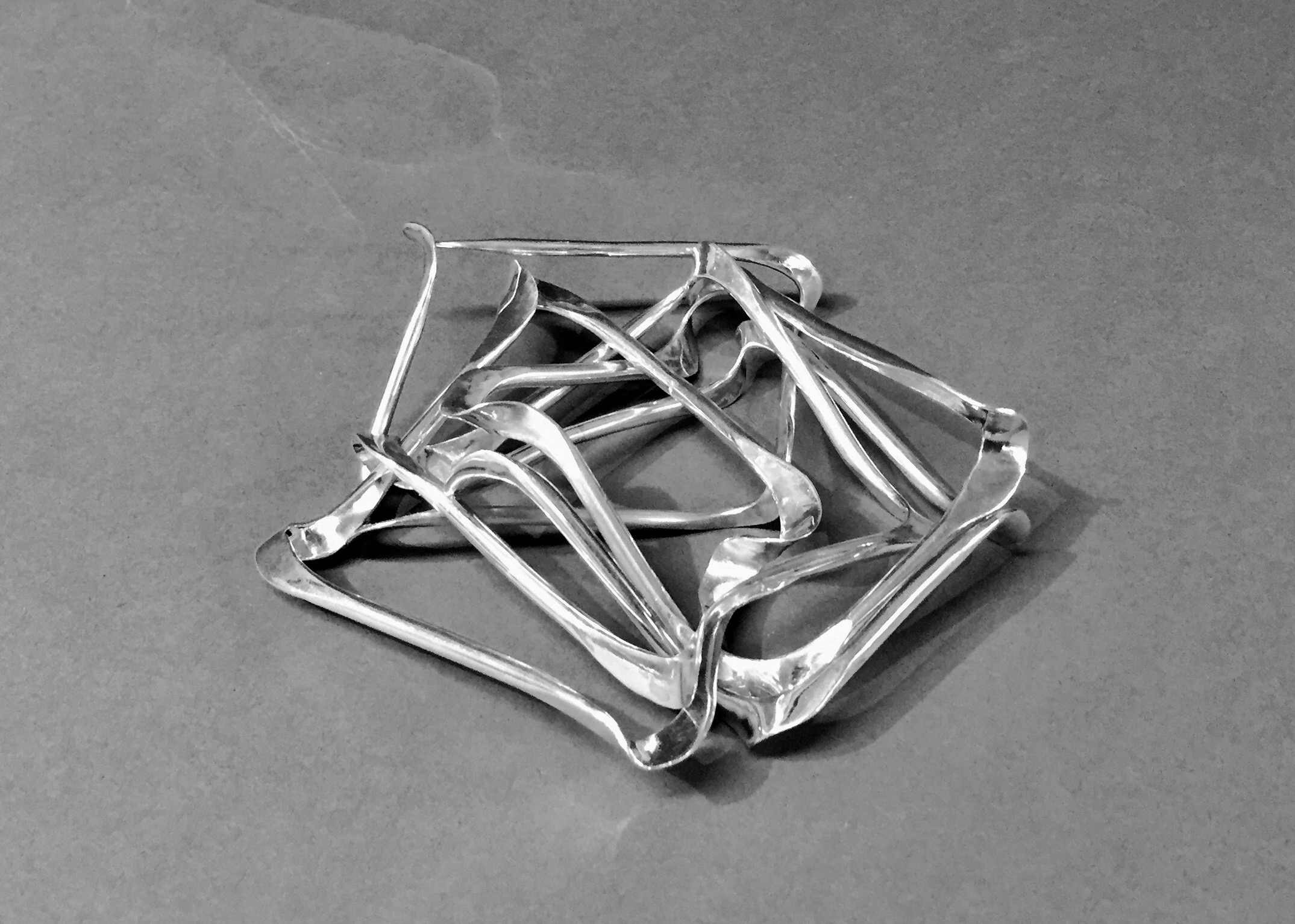 Rectangle Bangles, 2018, sterling silver