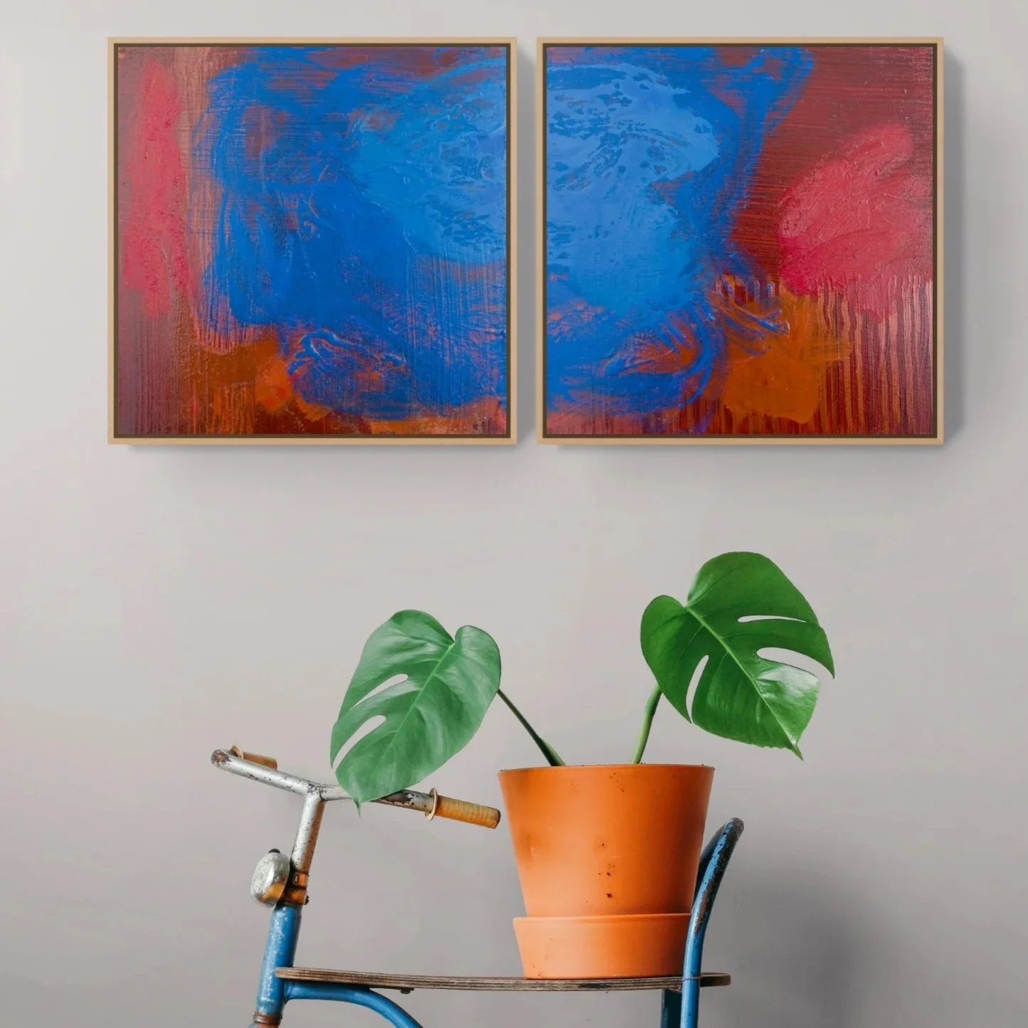 Painting by acclaimed Fremantle artist David Spencer. Bold colour, raw texture, deep emotion. Available to collect.