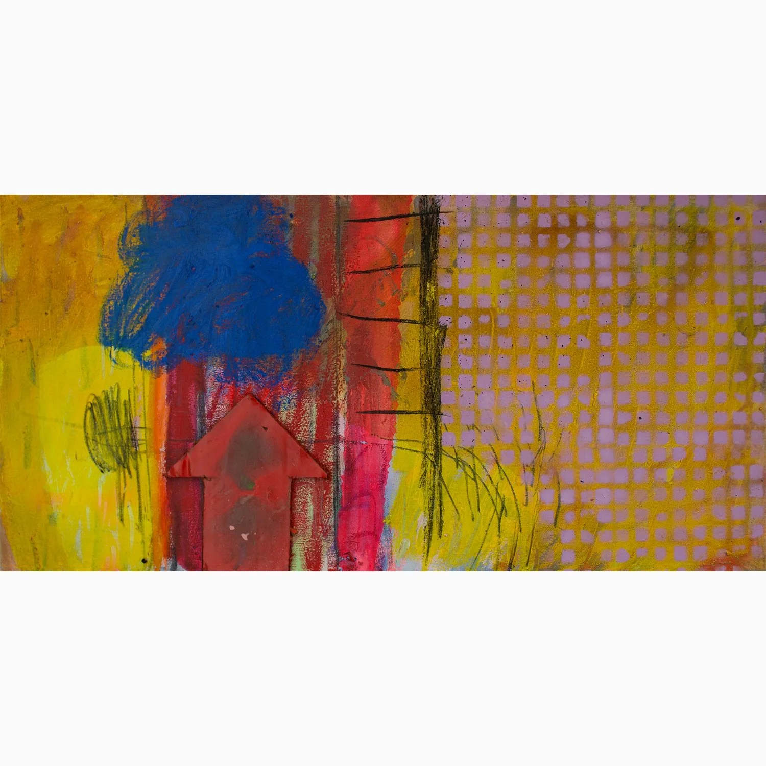 Abstract painting for the Ephemeral series —textured, colour and spontaneous artwork.