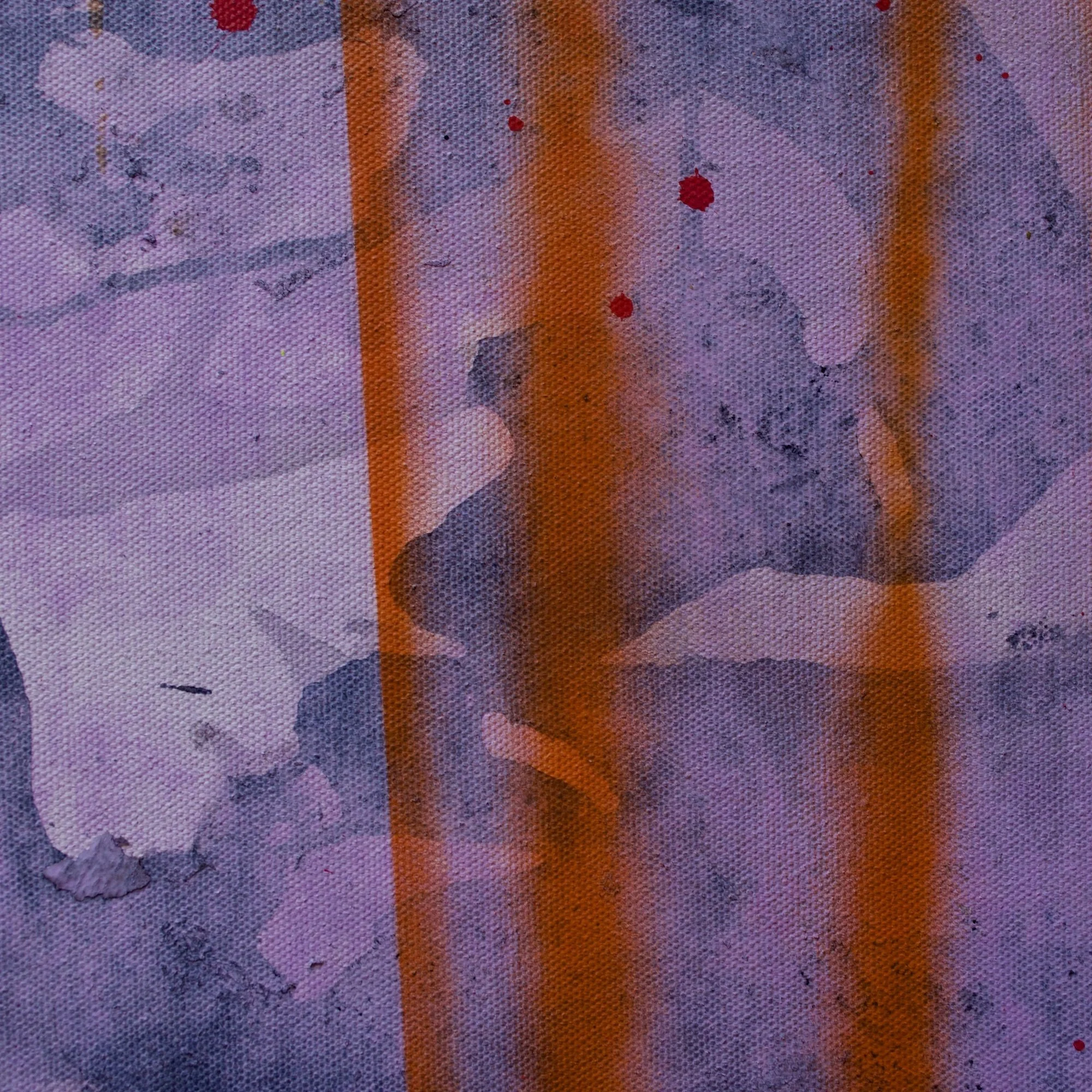Abstract painting by David Spencer. Colourful blocks within a formal composition. Texture and layering.