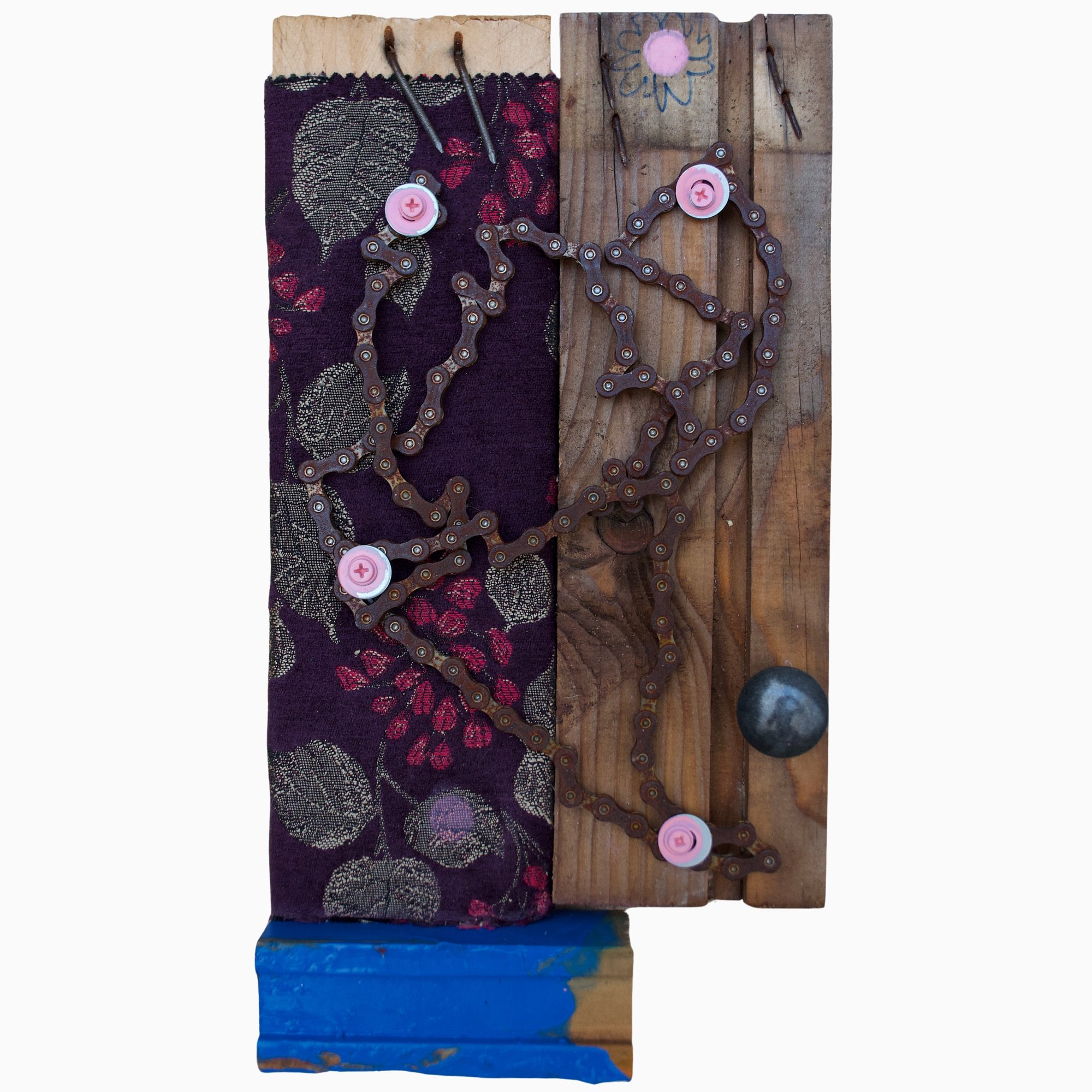 Small mixed media artwork by acclaimed Fremantle artist David Spencer. Bold colour, raw texture, deep emotion. Available to collect.