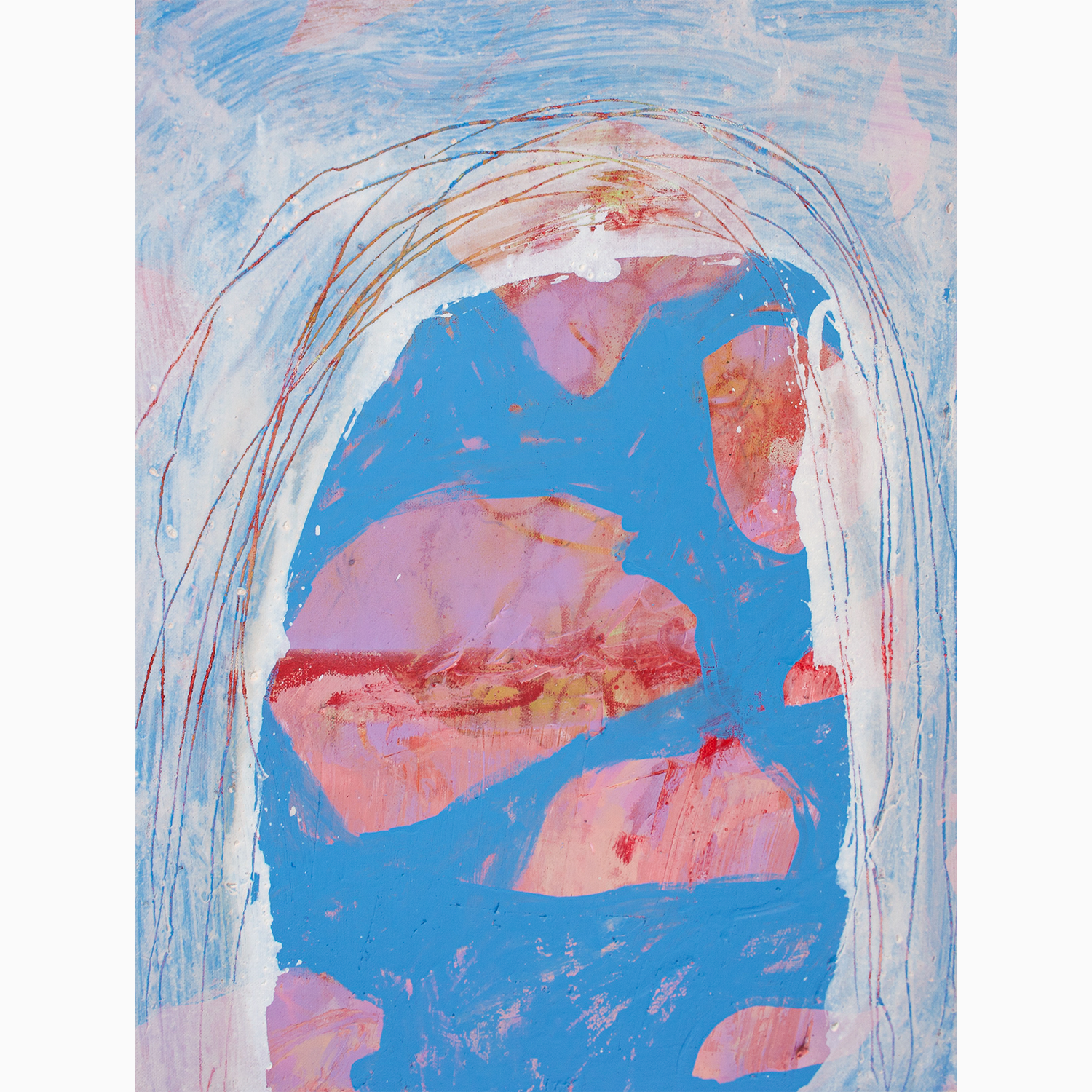 Abstract painting for the Ephemeral series —textured, colour and spontaneous artwork.