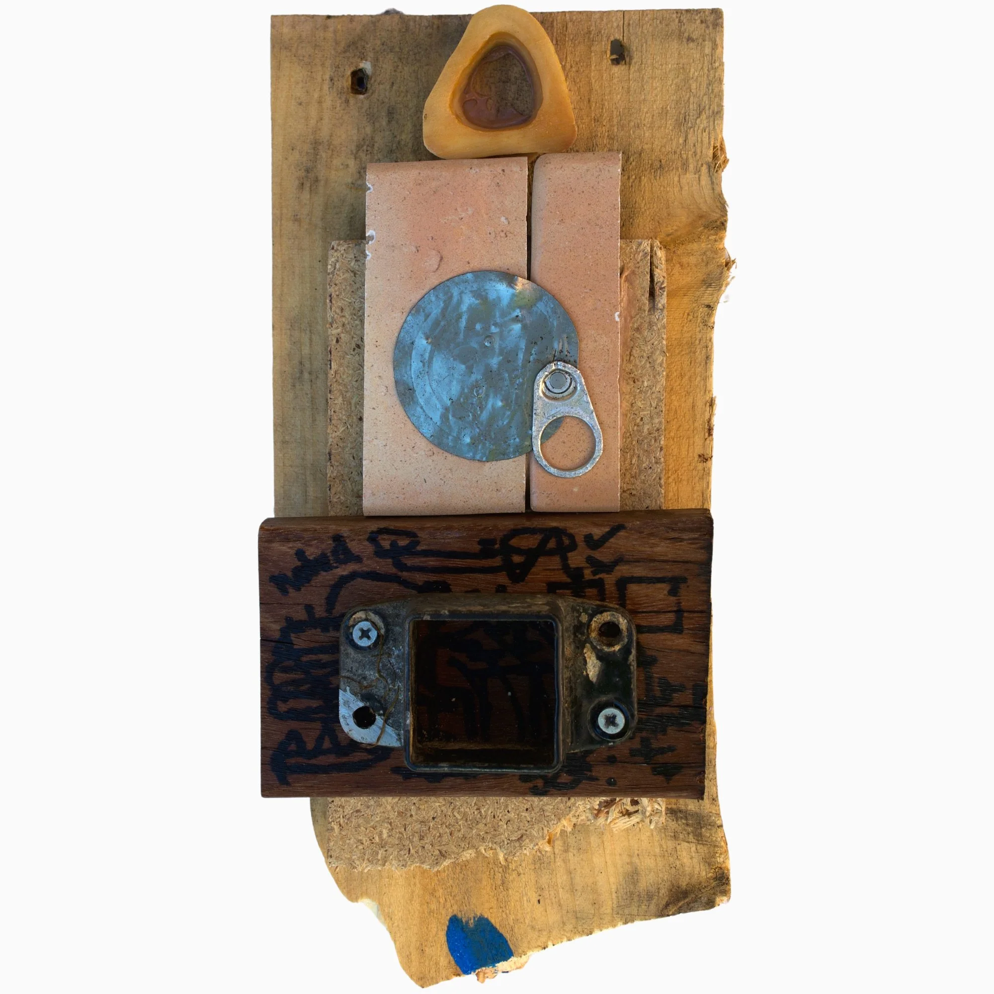 Small mixed media artwork by acclaimed Fremantle artist David Spencer. Bold colour, raw texture, deep emotion. Available to collect.