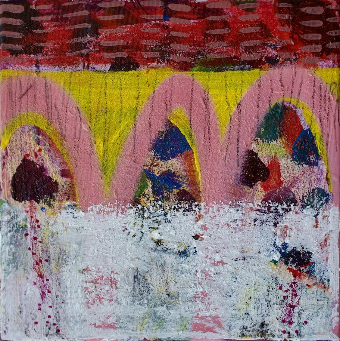 Abstract painting for the Ephemeral collection - textured, colour and spontaneous artwork.