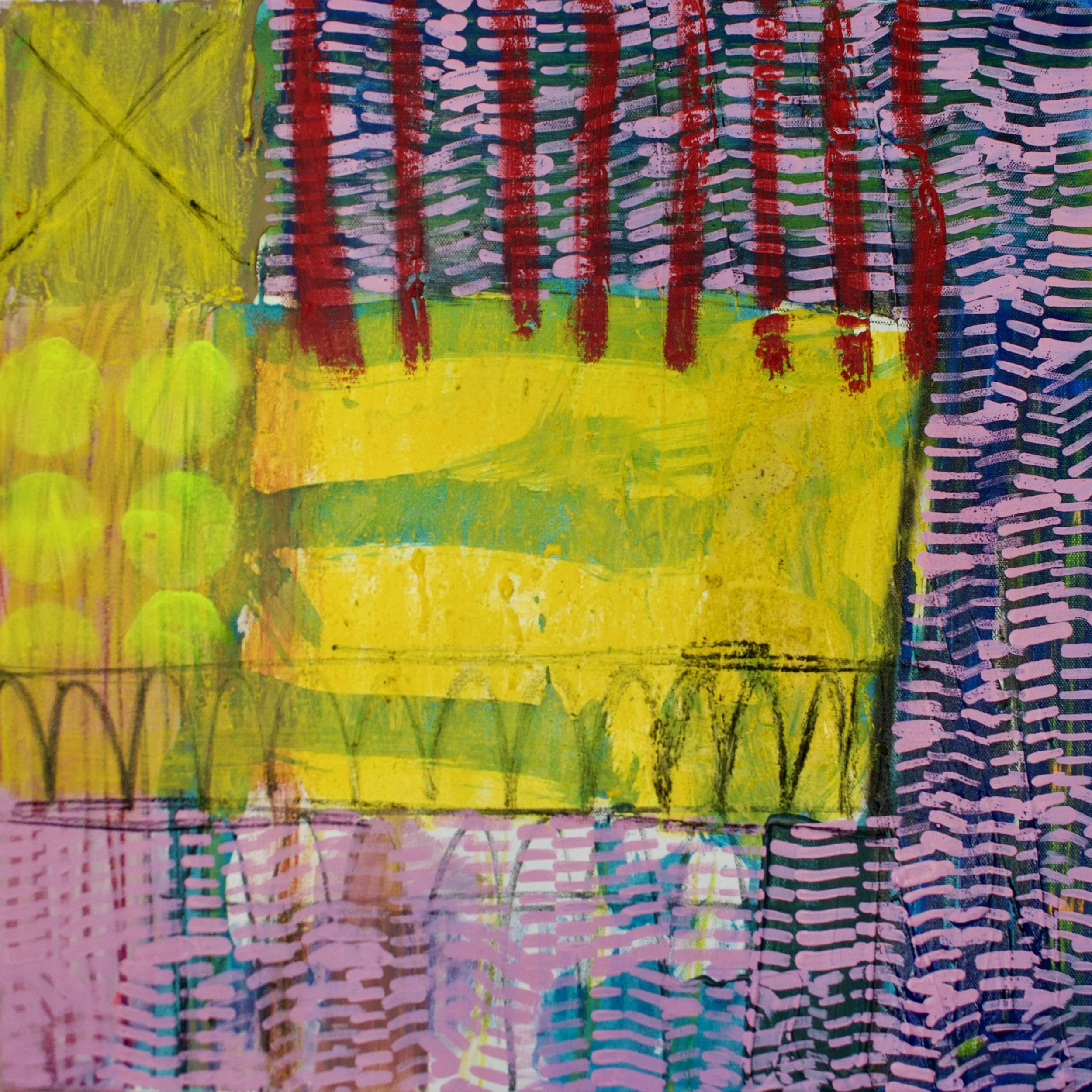 Abstract painting for the Ephemeral collection - textured, colour and spontaneous artwork