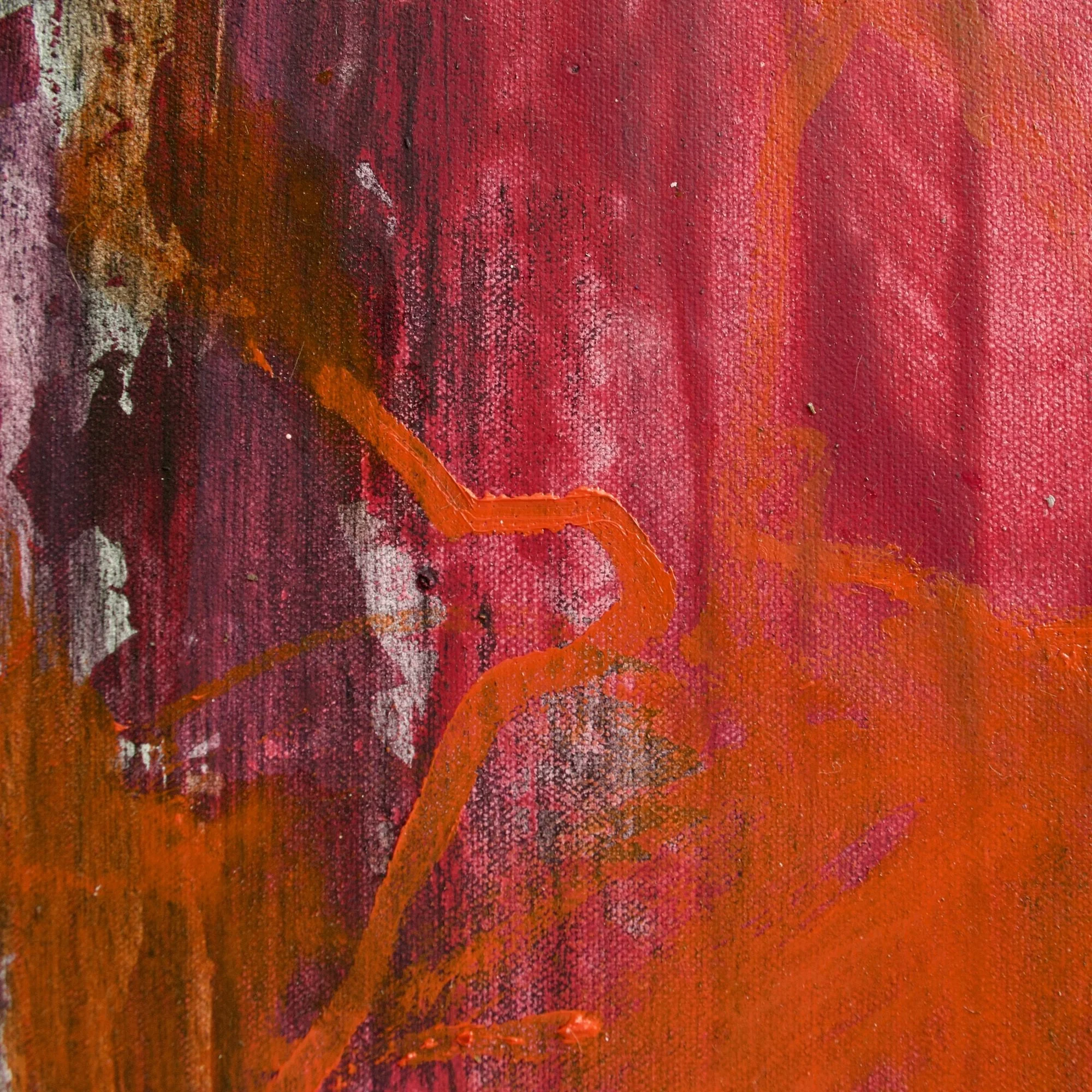 Abstract painting by David Spencer. Colourful blocks within a formal composition. Texture and layering.