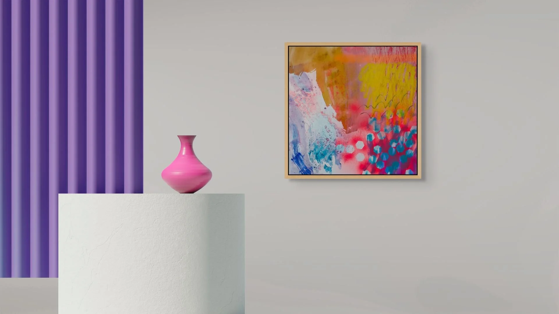 Abstract painting for the Ephemeral collection - textured, colour and spontaneous artwork.