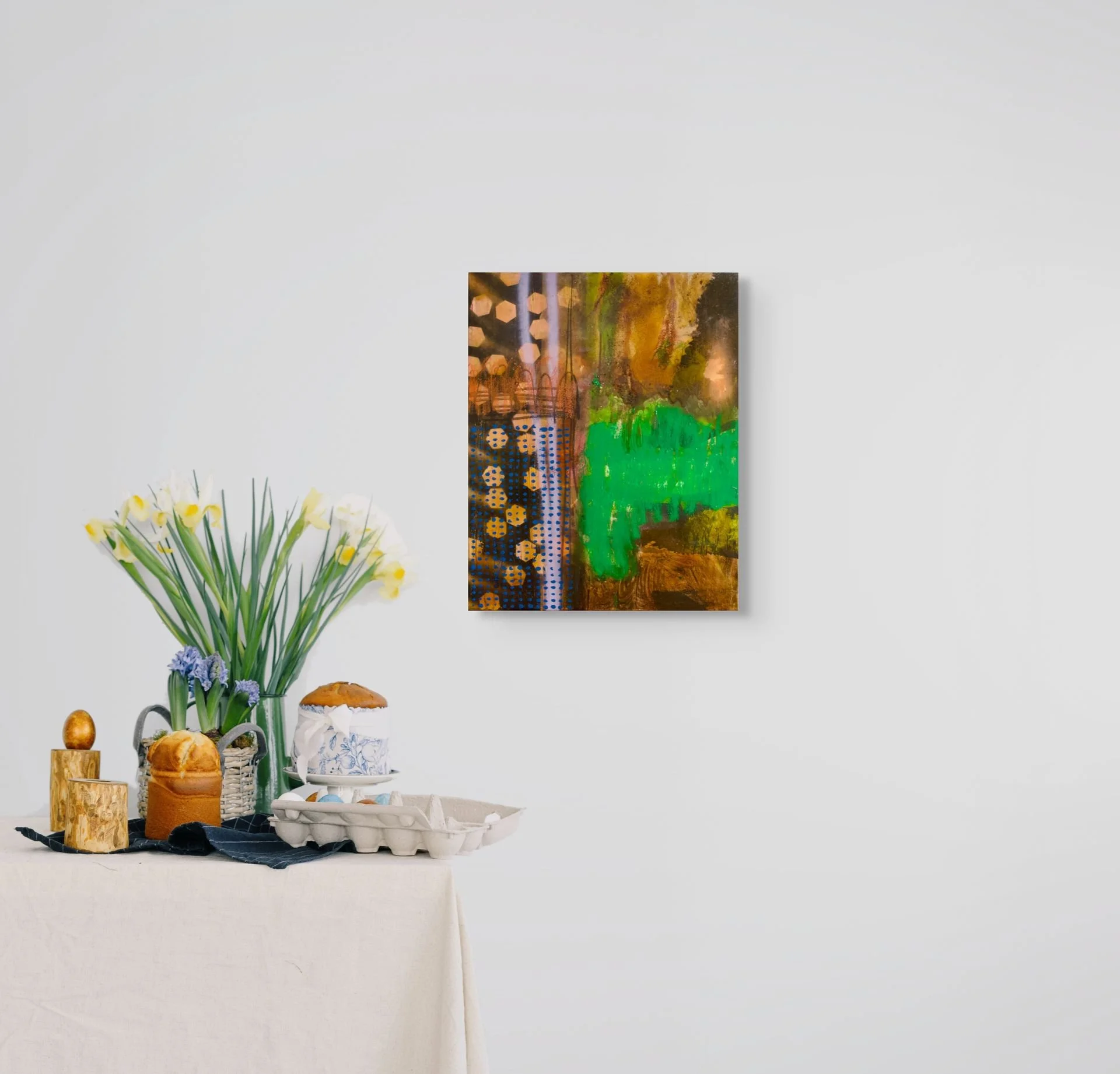 Abstract painting for the Ephemeral collection - textured, colour and spontaneous artwork.