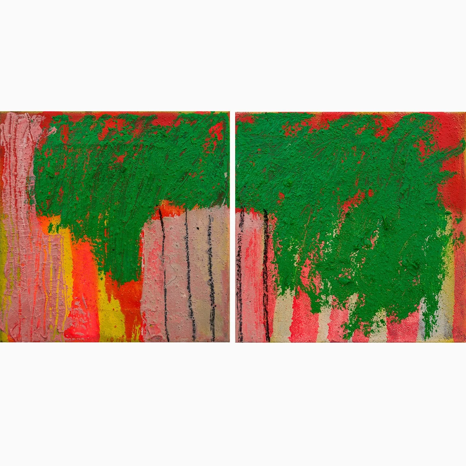 Abstract painting for the Ephemeral series —textured, colour and spontaneous artwork.