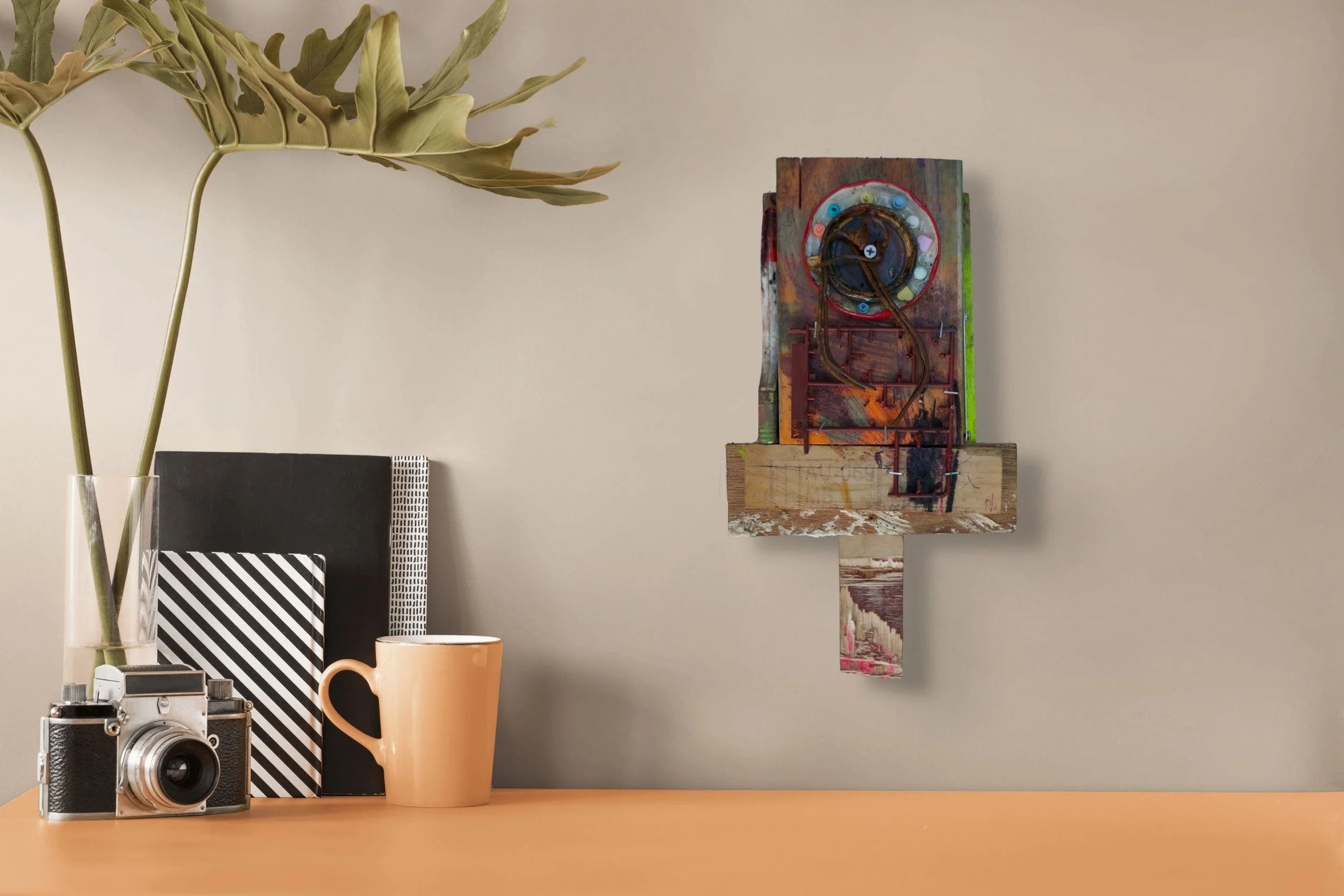 Abstract sculpture for the Ephemeral collection - textured, colour and spontaneous artwork.