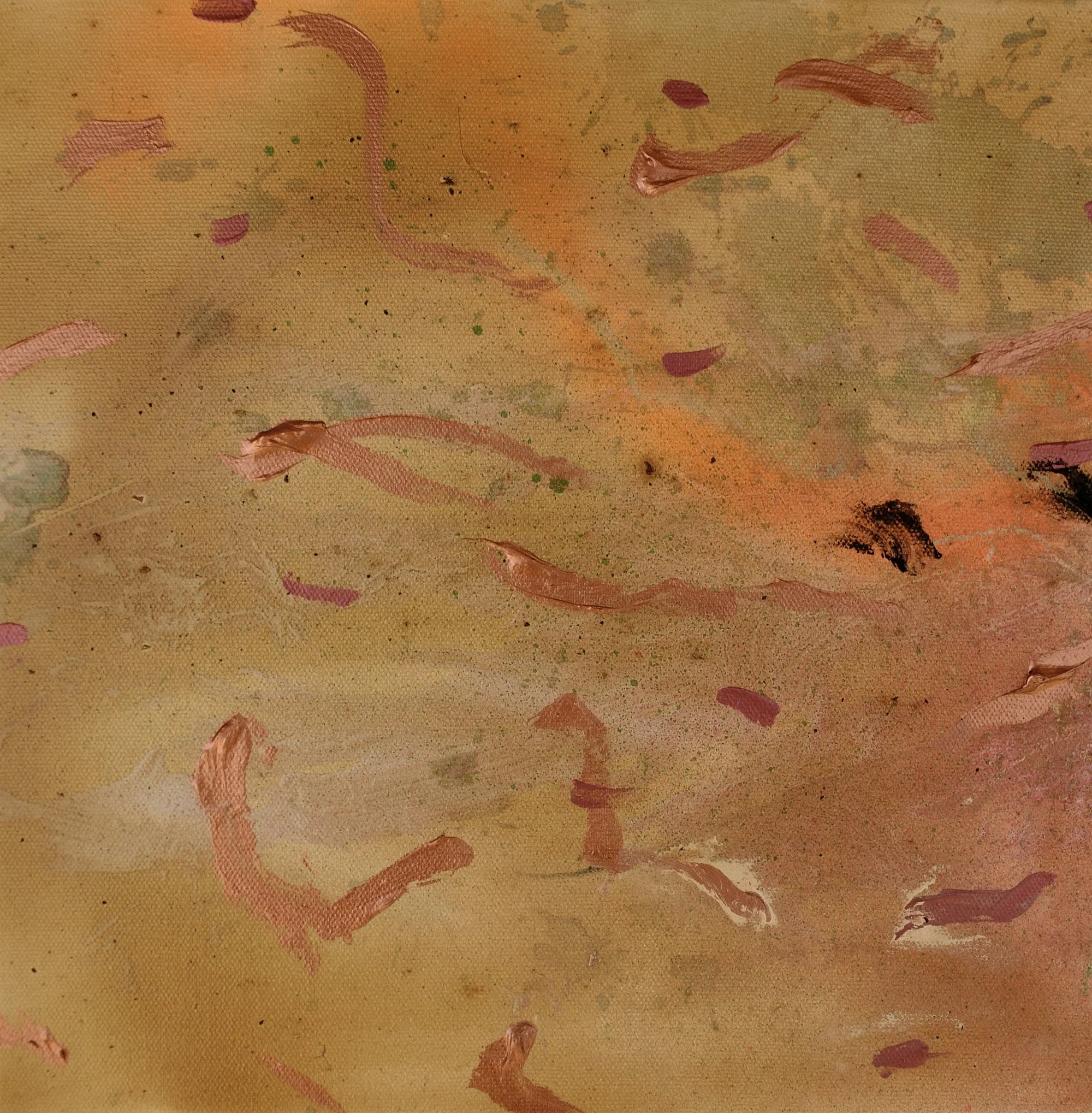 Embers by David Spencer painting with copper lines and movement
