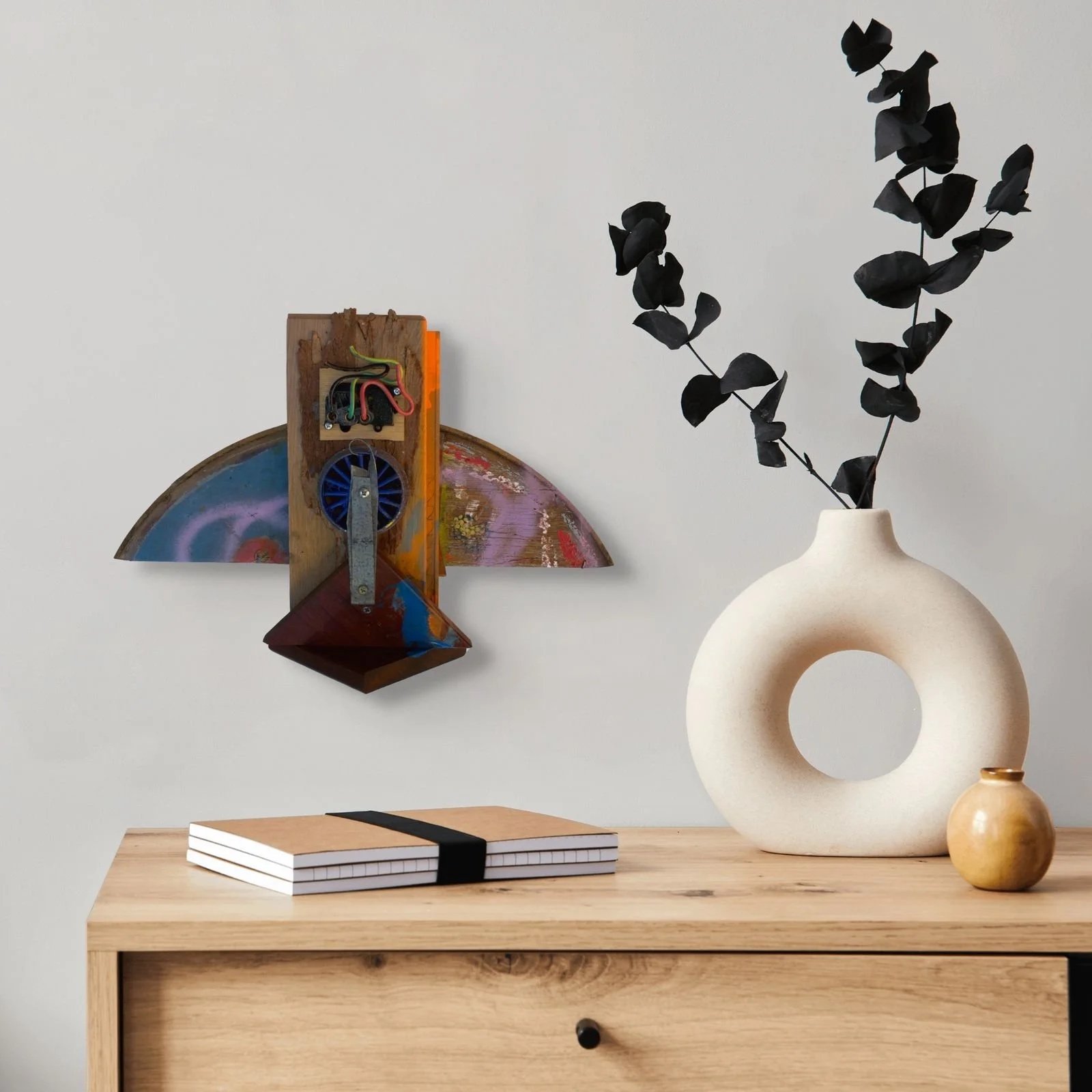 Small mixed media artwork by acclaimed Fremantle artist David Spencer. Bold colour, raw texture, deep emotion. Available to collect.