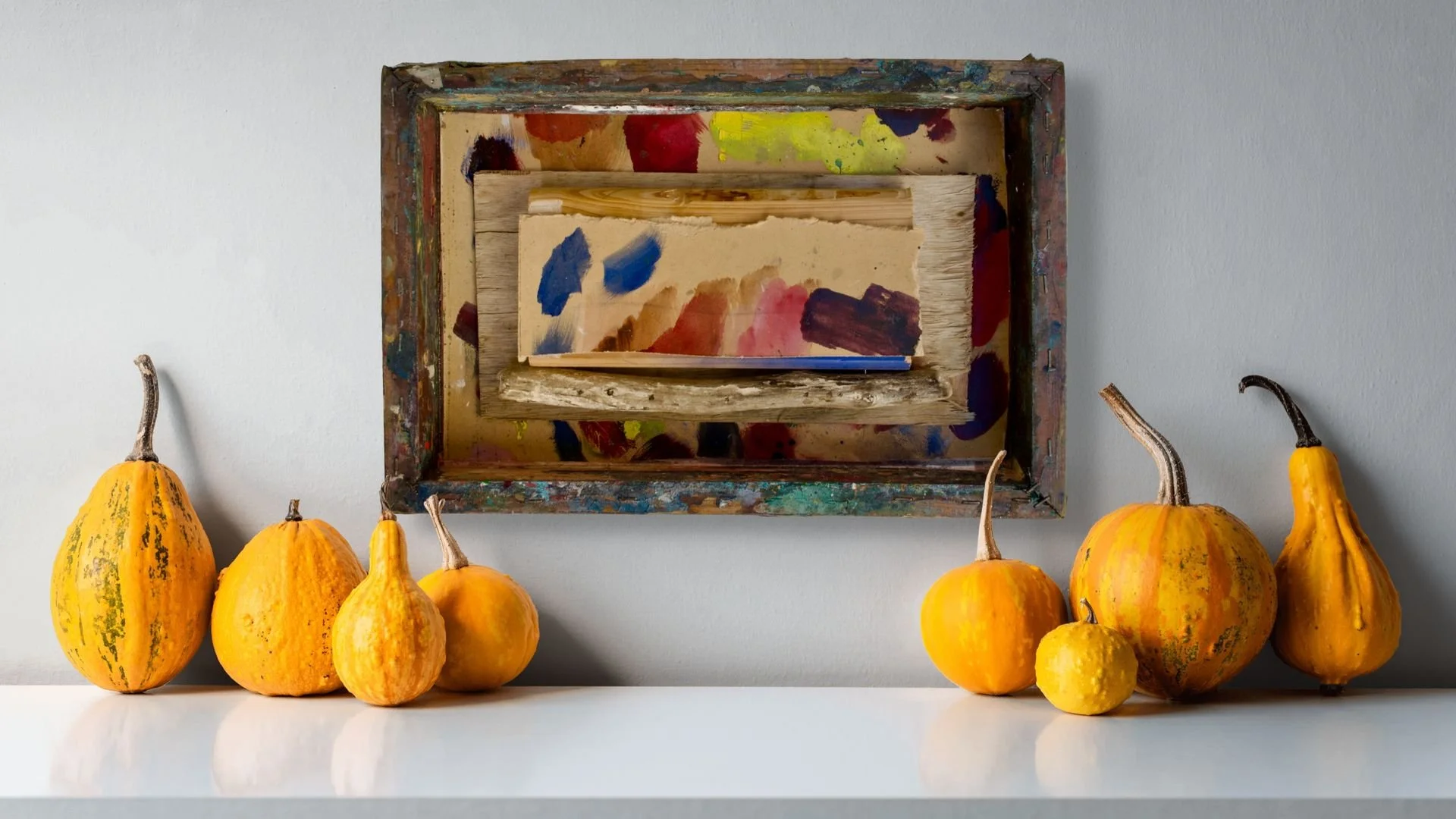 Abstract sculpture for the Ephemeral collection - textured, colour and spontaneous artwork.