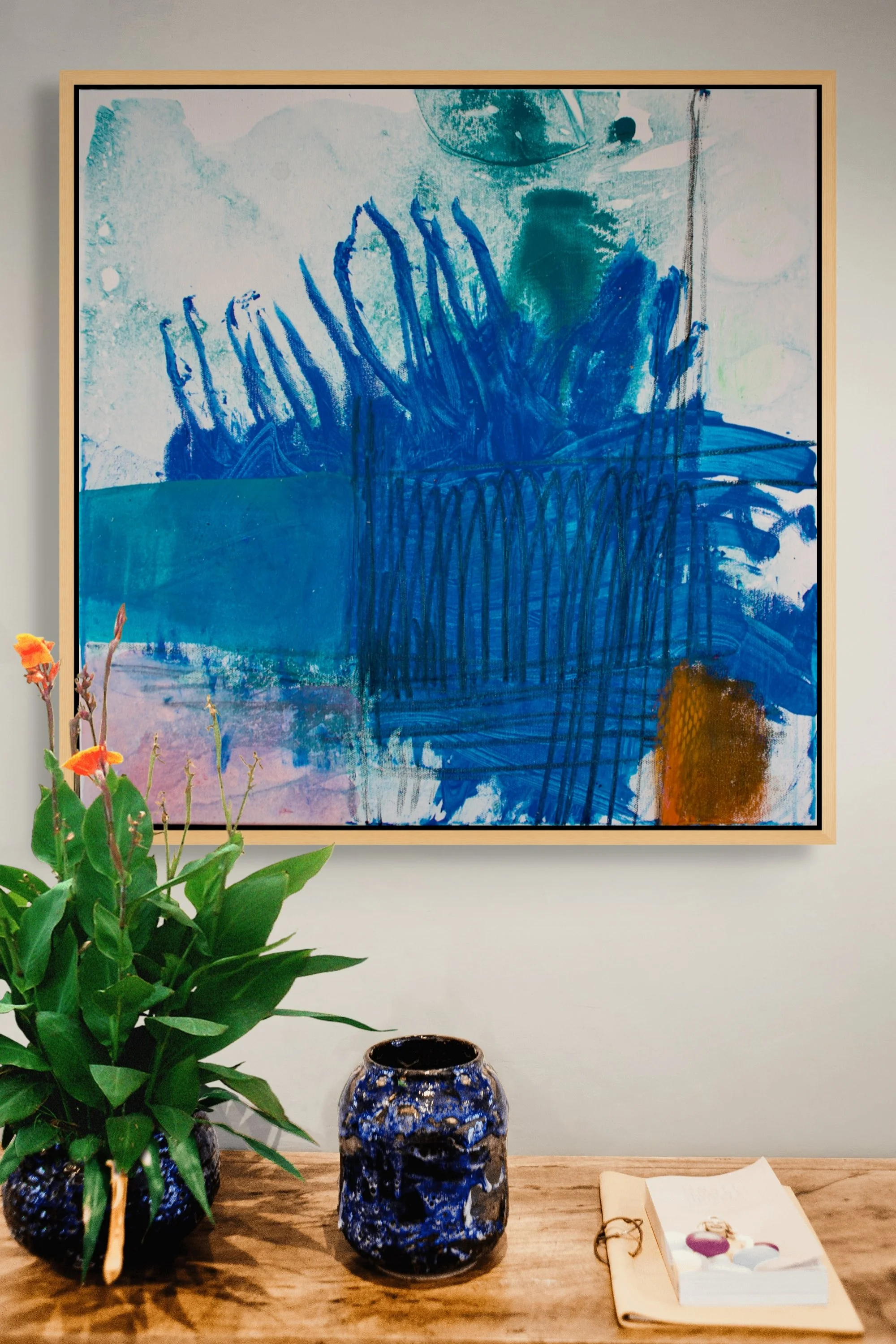 Abstract painting for the Ephemeral collection - textured, colour and spontaneous artwork.