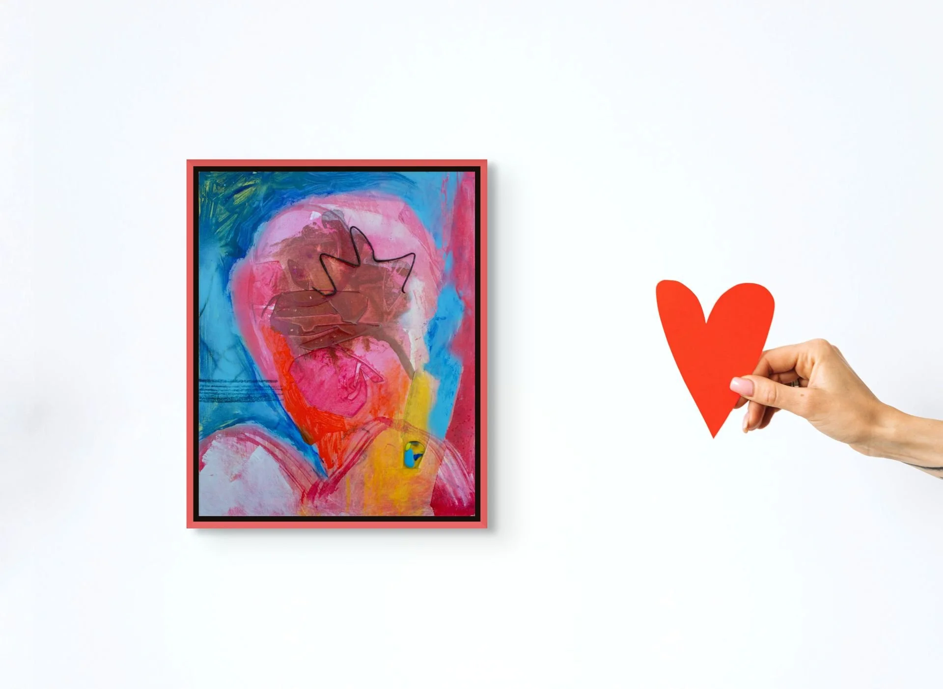 Abstract painting for the Ephemeral collection - textured, colour and spontaneous artwork.