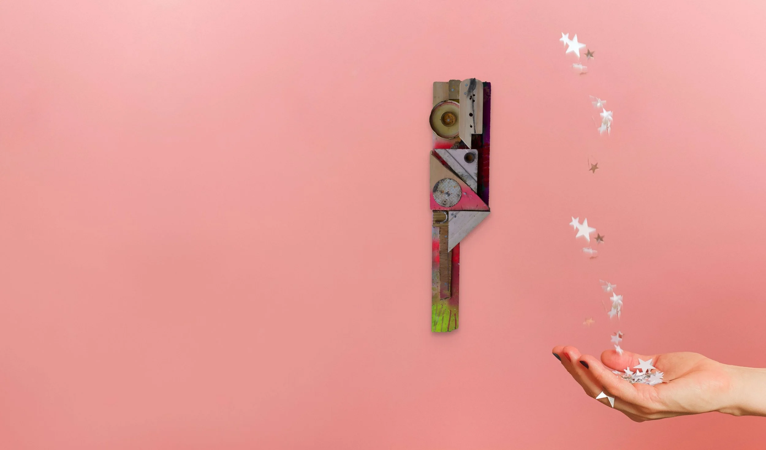 Abstract sculpture for the Ephemeral collection - textured, colour and spontaneous artwork.